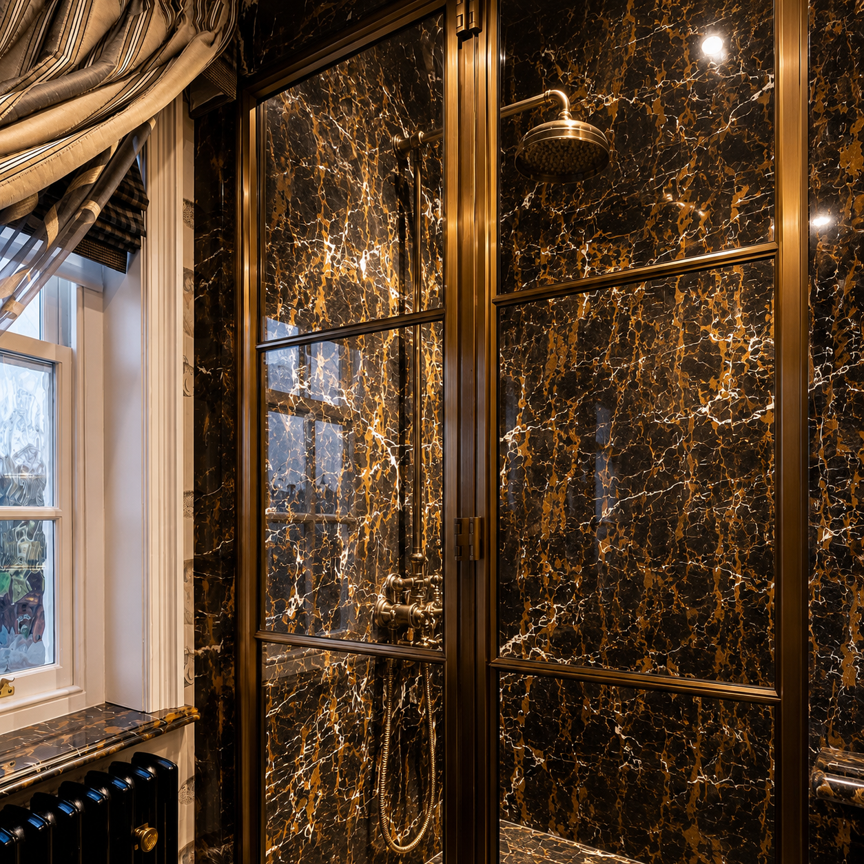 Design Inspiration: Layering Marble, Brass and Texture in a Luxury Bathroom - Rutland London (UAE)