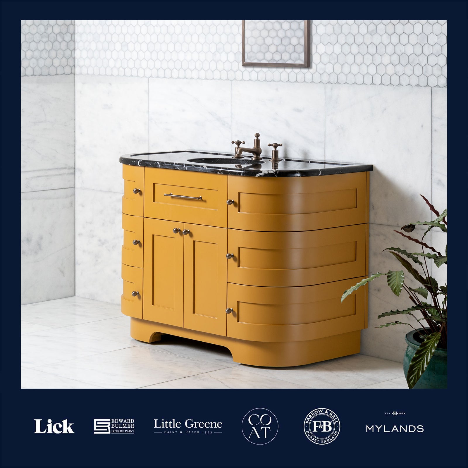 Norfolk Vanity Suite (Inc. Marble Top, Upstand & Basin) - Rutland London (UAE)