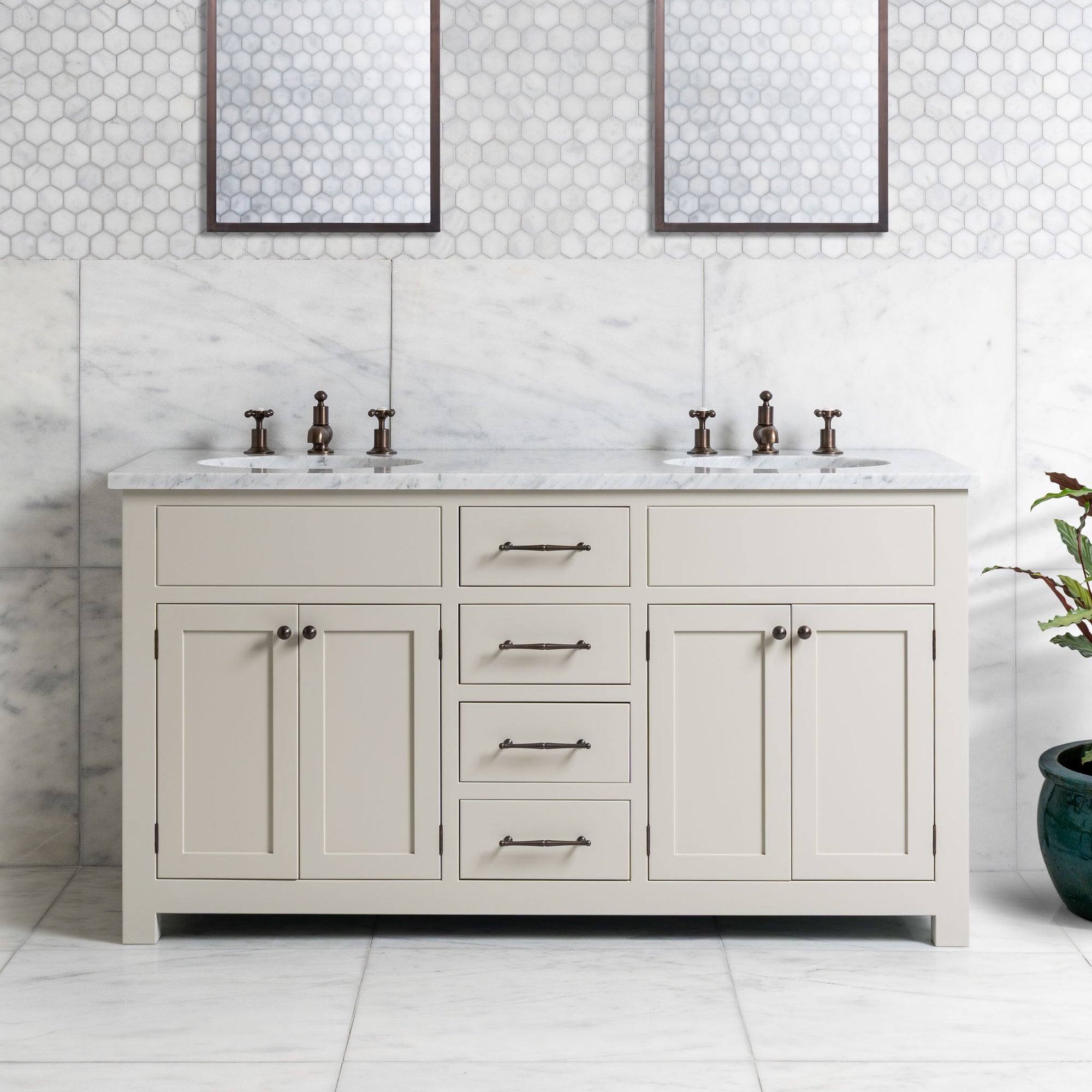 Blenheim Vanity Suite (Inc. Marble Top, Upstand & 2no Basins) - Rutland London (UAE)