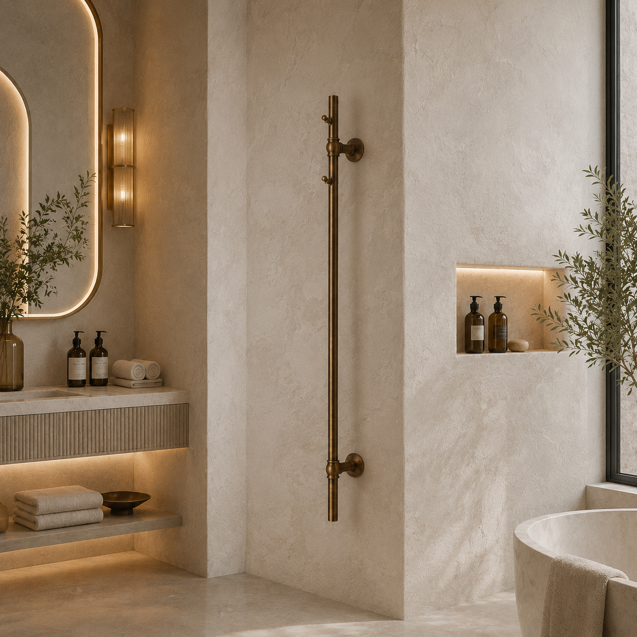 Aubyn Concealed Hot Tree Heated Towel Rail - Rutland London (UAE)