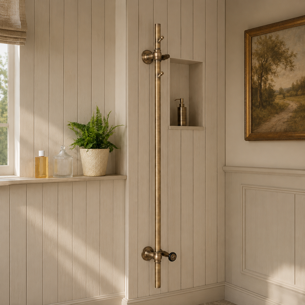 Aubyn Exposed Hot Tree Heated Towel Rail - Rutland London (UAE)