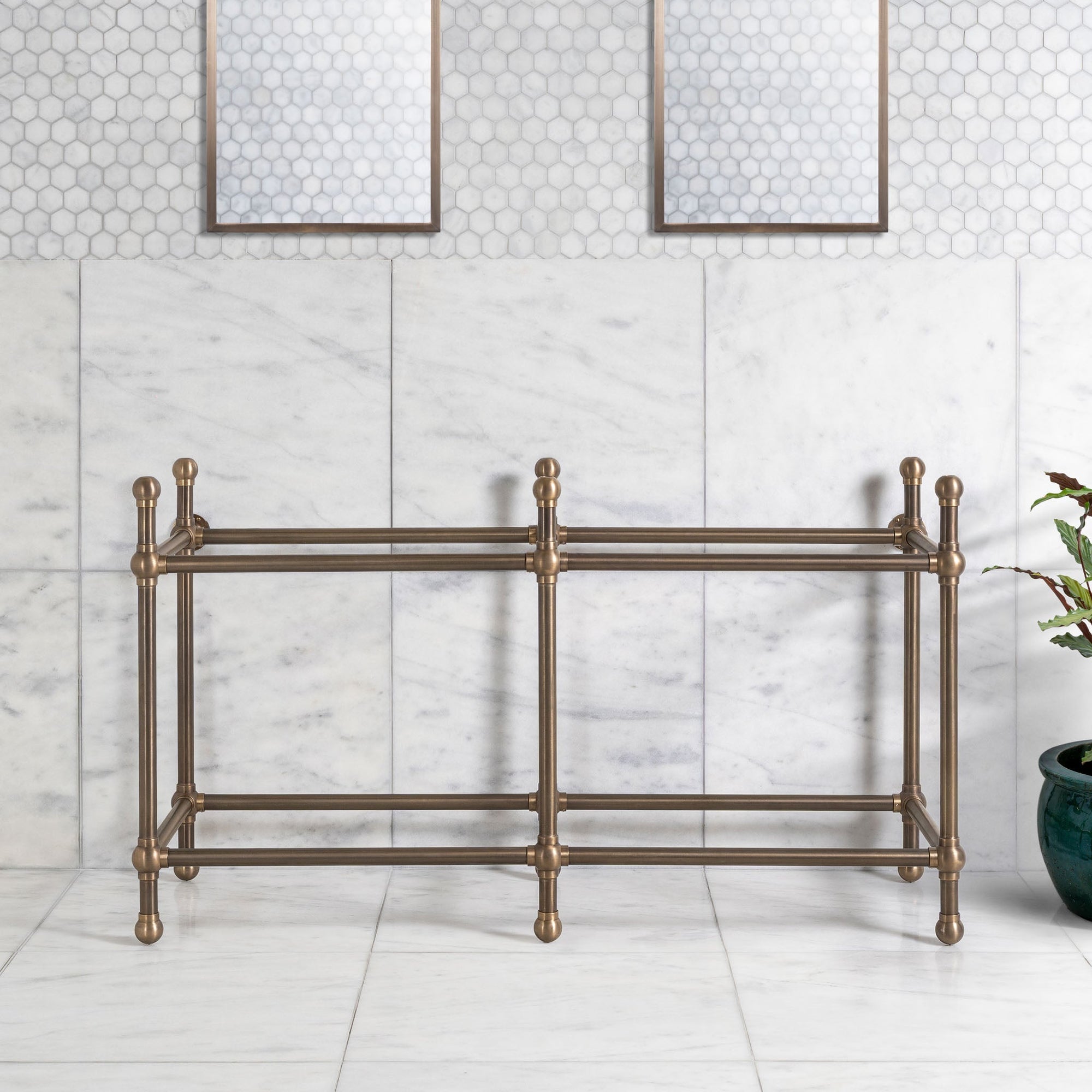 Regent Double Vanity Stand (Stand Only - No Top, Upstand or Basins) - Rutland London (UAE)