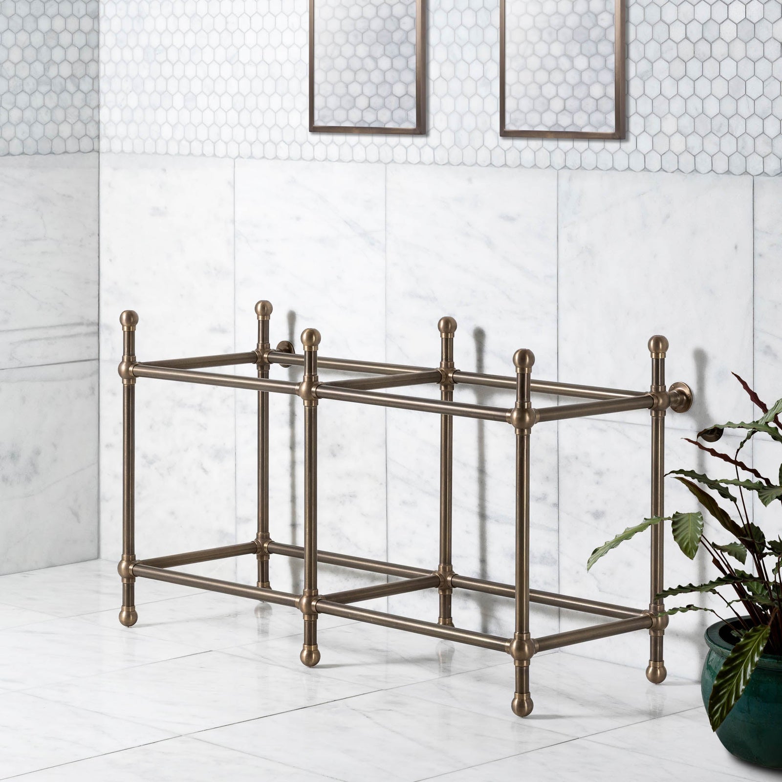 Regent Double Vanity Stand (Stand Only - No Top, Upstand or Basins) - Rutland London (UAE)