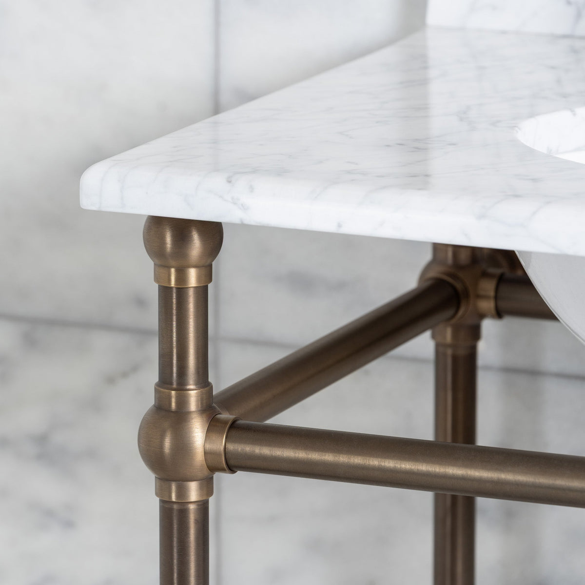 Regent Double Vanity Suite (Inc. Marble Top, Upstand & Basins) - Rutland London (UAE)