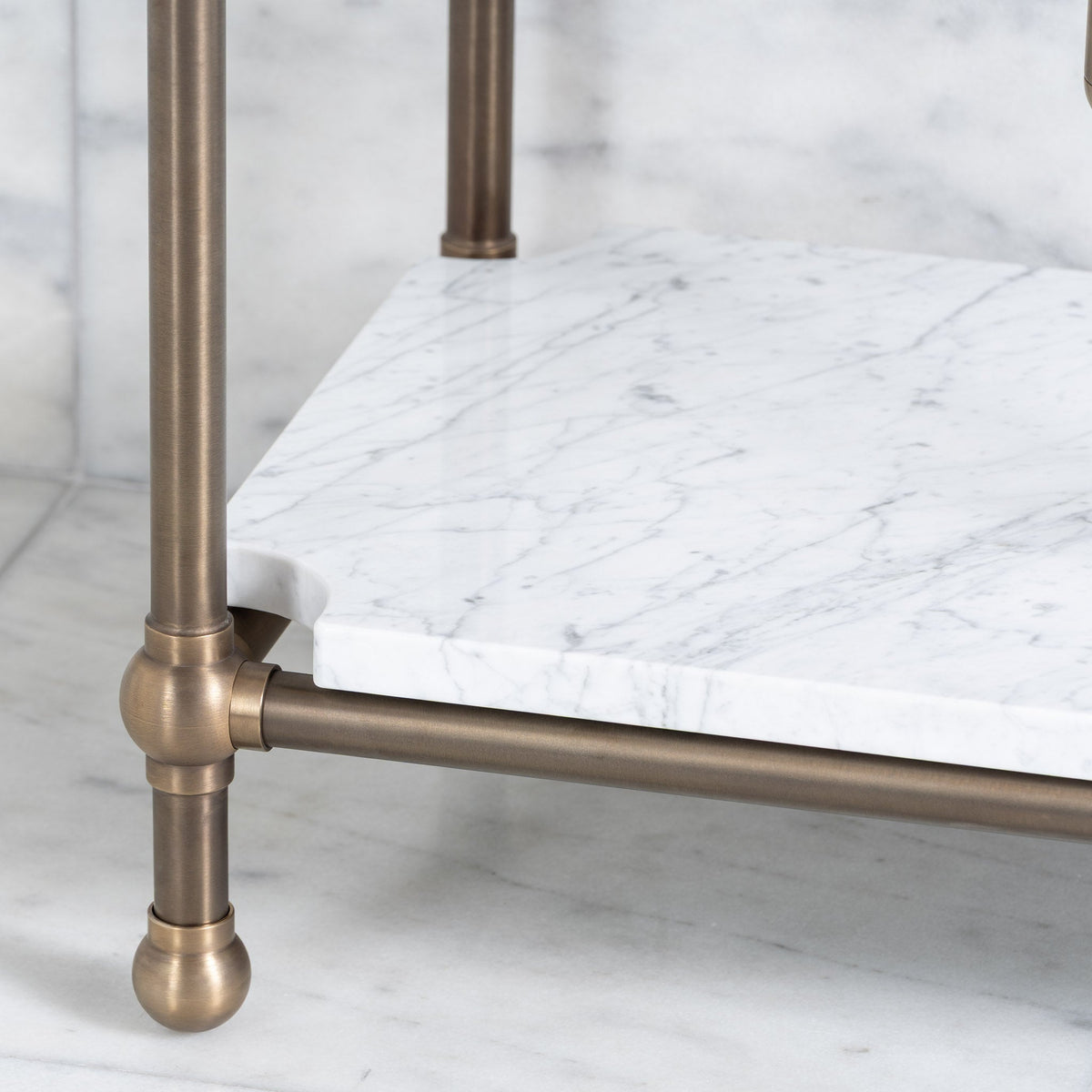 Ravenscourt Double Vanity Suite (Inc. Marble Top, Upstand, Shelf & Basins) - Rutland London (UAE)