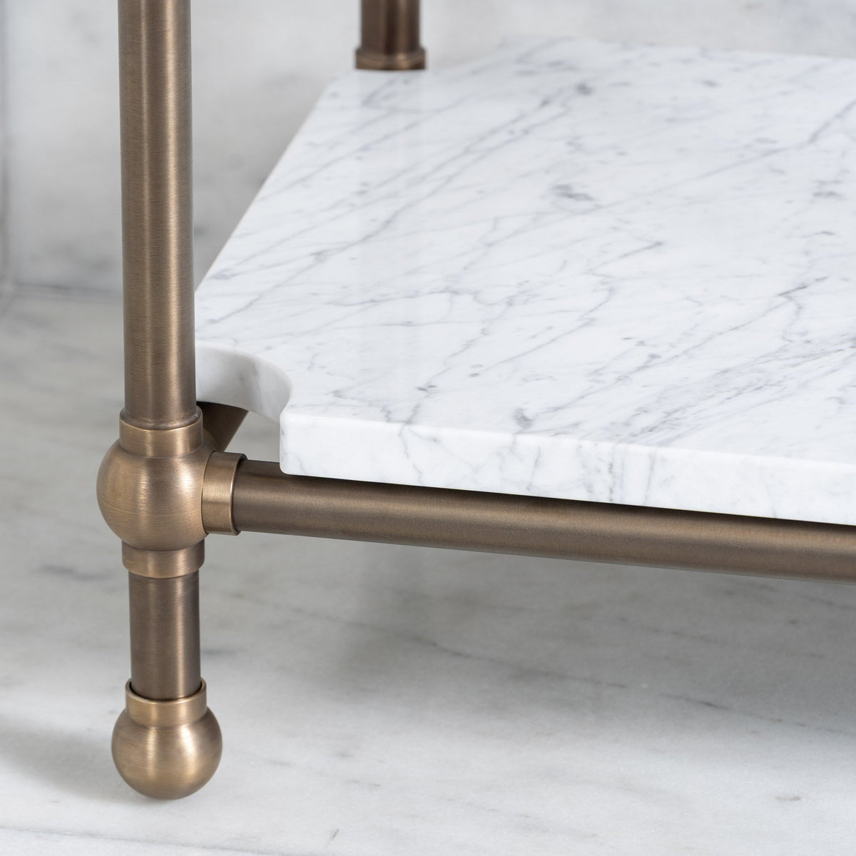 Ravenscourt Double Vanity Suite (Inc. Marble Top, Upstand, Shelf & Basins) - Rutland London (UAE)