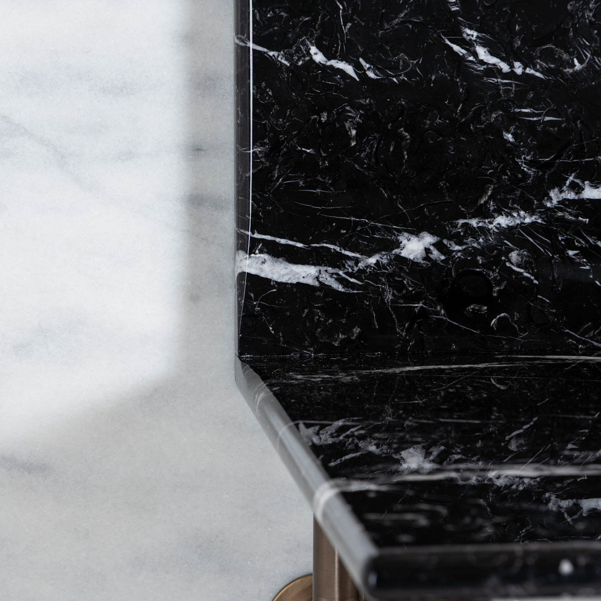 Westminster Double Vanity Suite (Inc. Marble Top, Upstand, Brass Rack & Basins) - Rutland London (UAE)