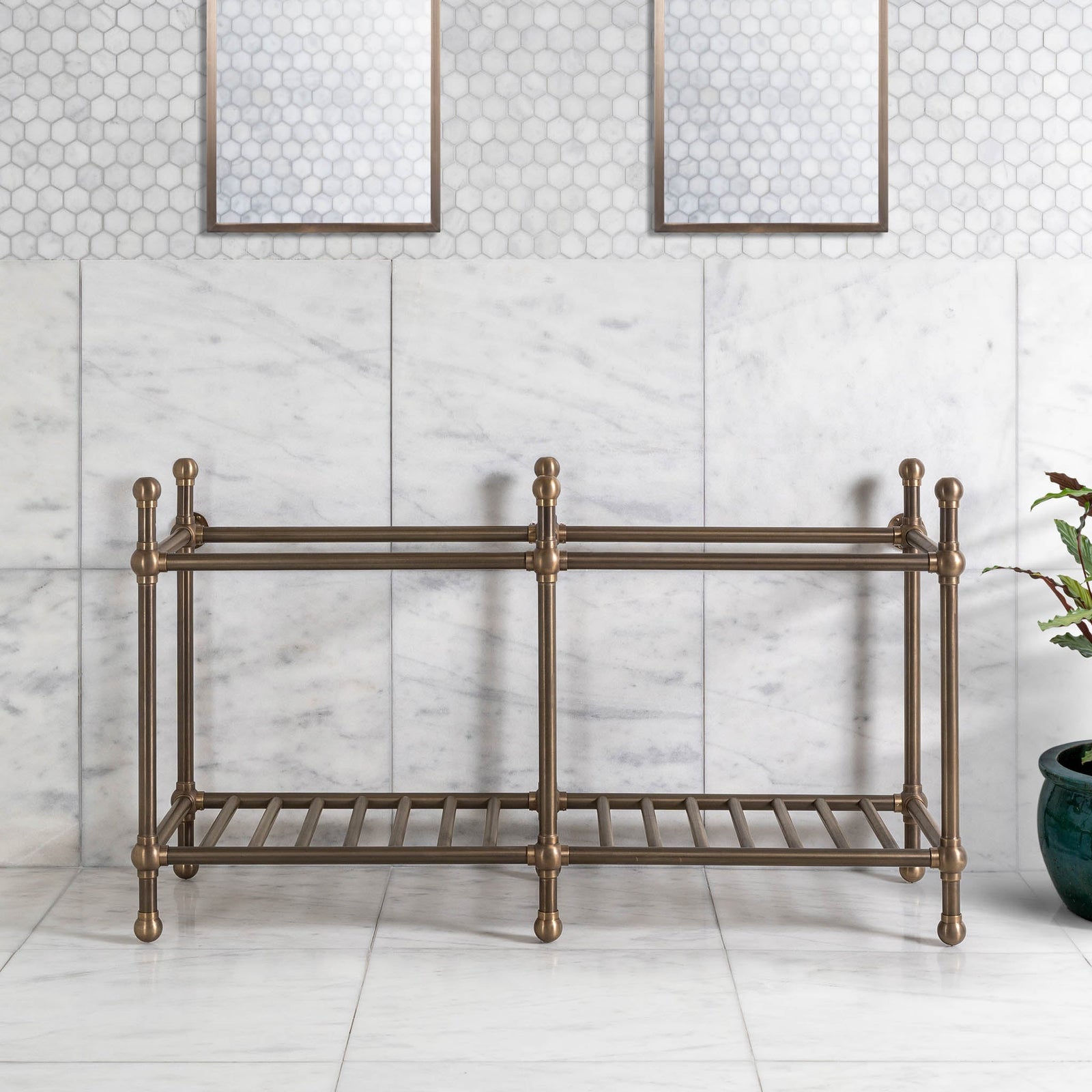 Westminster Double Vanity Stand (Stand Only - No Top, Upstand or Basins) - Rutland London (UAE)