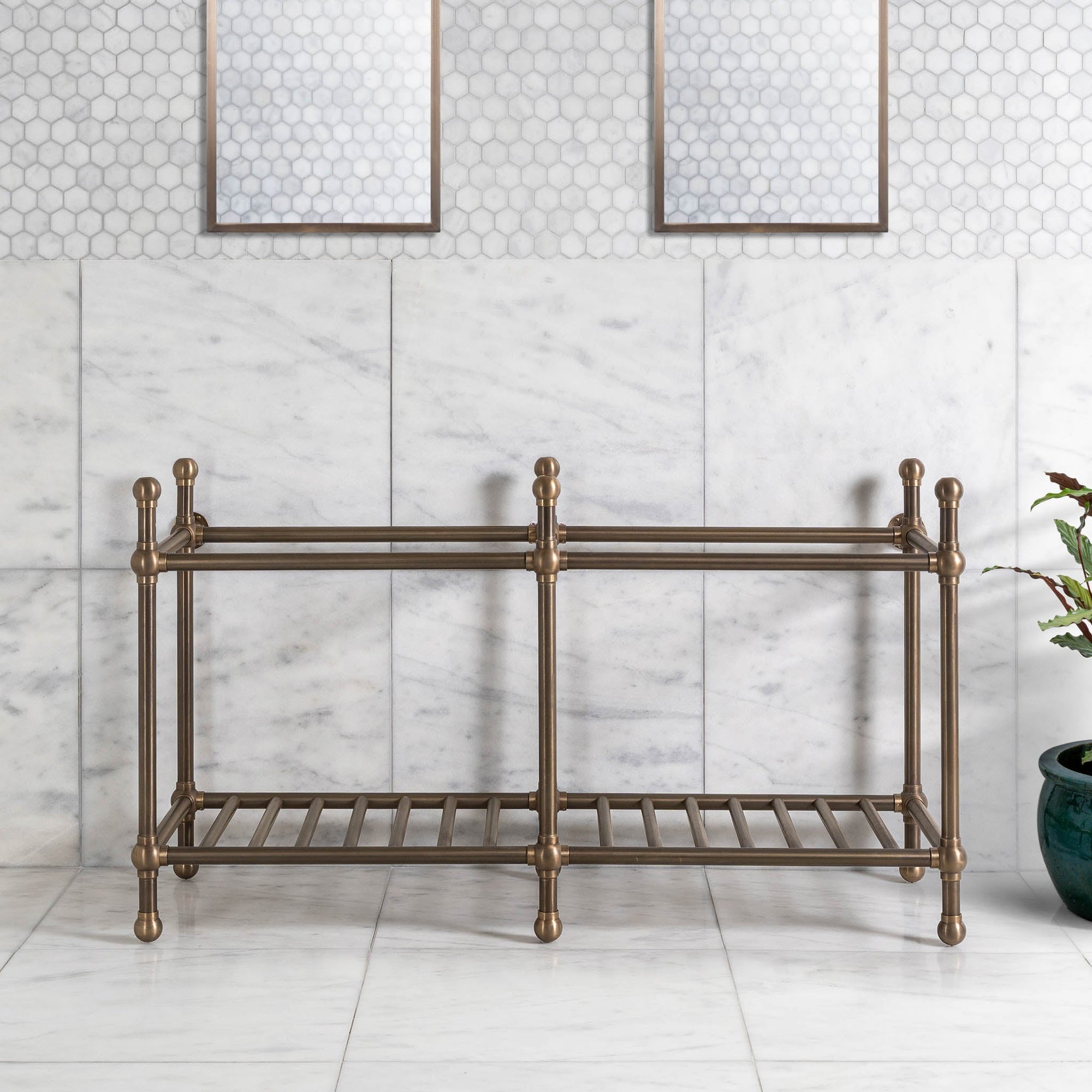 Westminster Double Vanity Stand (Stand Only - No Top, Upstand or Basins) - Rutland London (UAE)