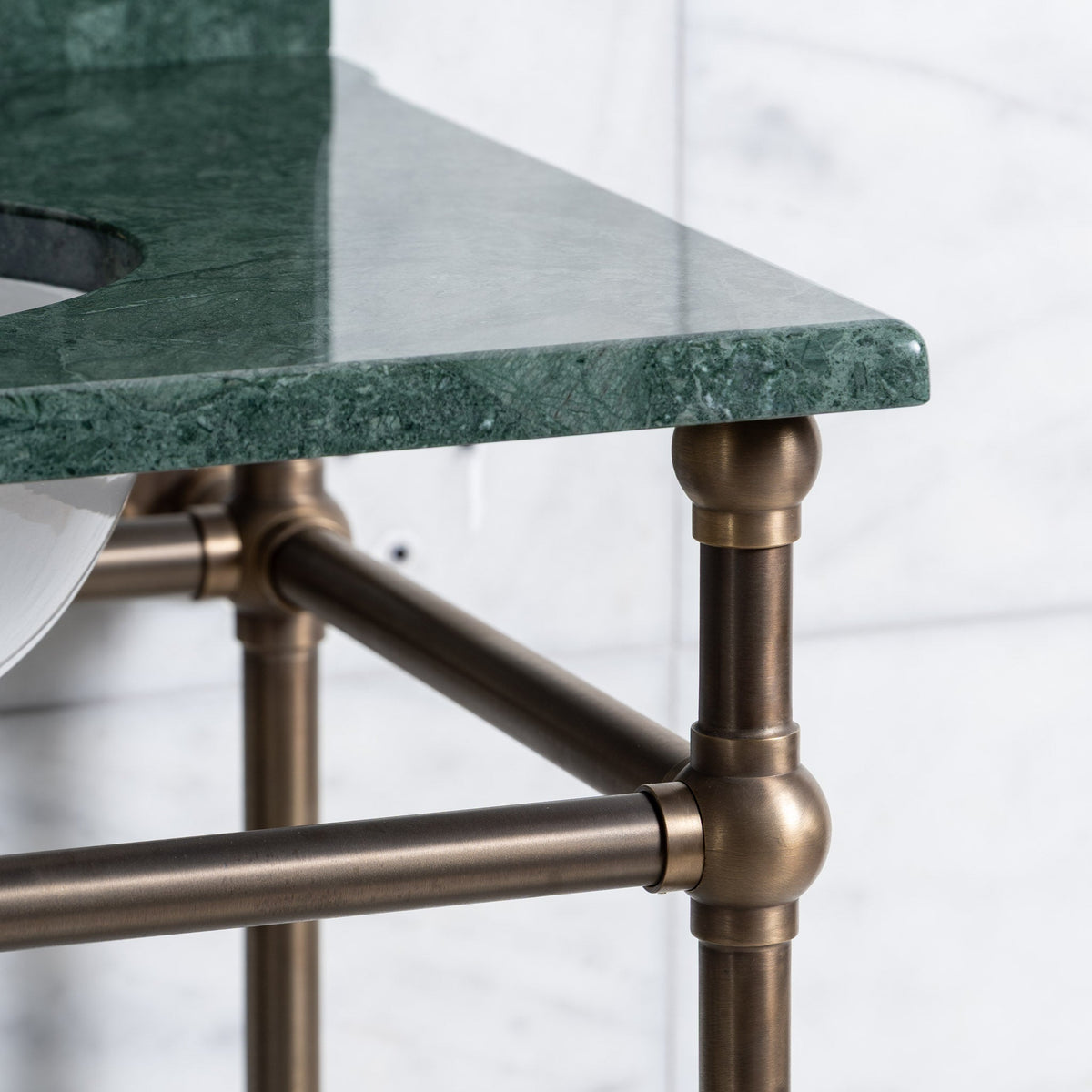 Colville Double Vanity Suite (Inc. Marble Top, Upstand, Glass Shelf & Basins) - Rutland London (UAE)