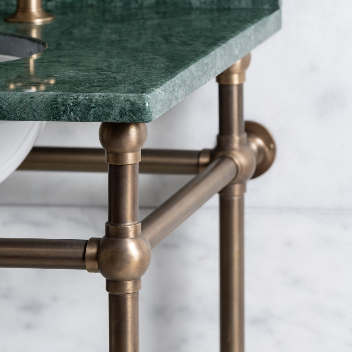 Colville Double Vanity Suite (Inc. Marble Top, Upstand, Glass Shelf & Basins) - Rutland London (UAE)