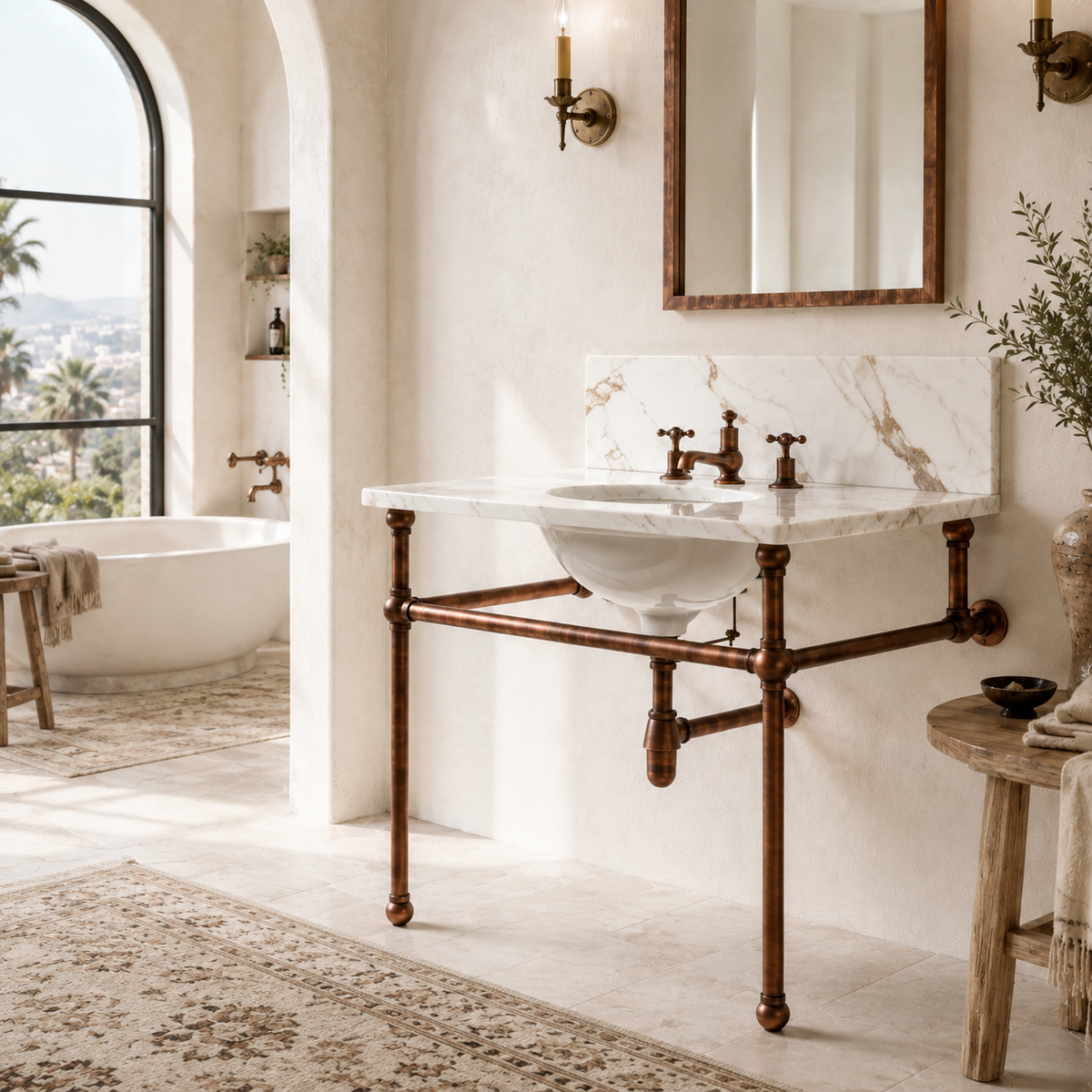 Bloomsbury Single Vanity Suite (Inc. Marble Top, Upstand & Basin) - Rutland London (UAE)