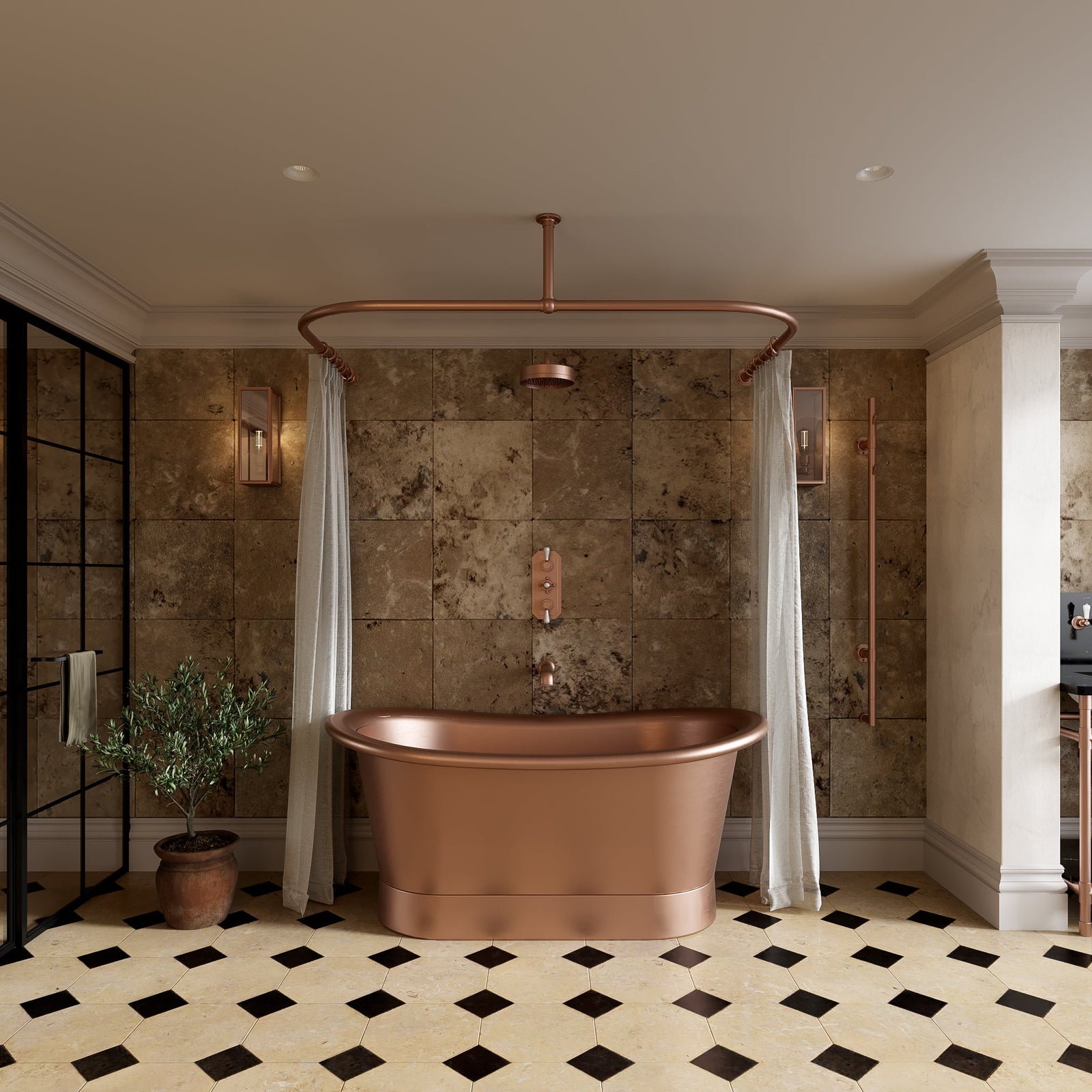 Bromley Shower Curtain Rail - Rutland London (UAE)