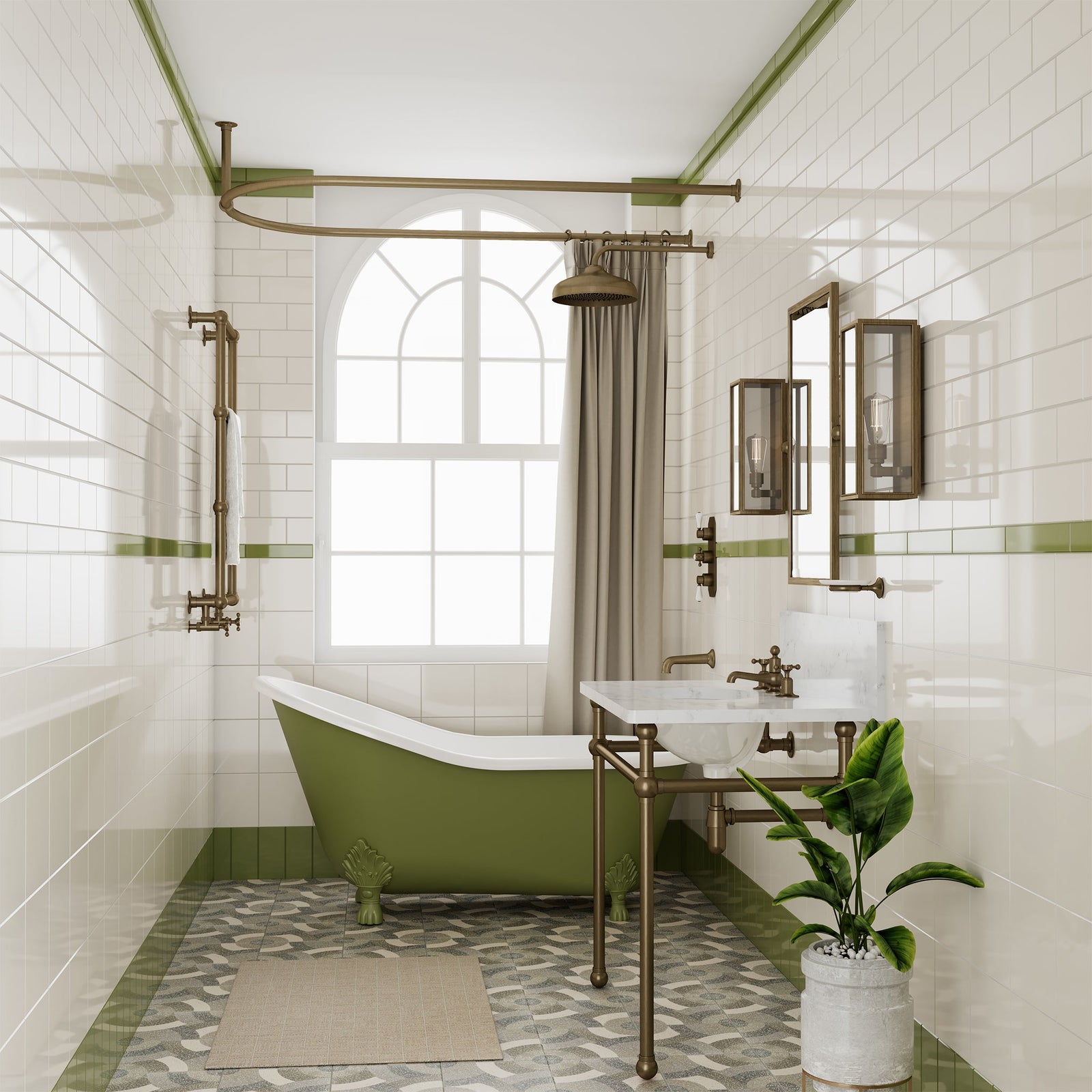 Pembroke Shower Curtain Rail - Rutland London (UAE)