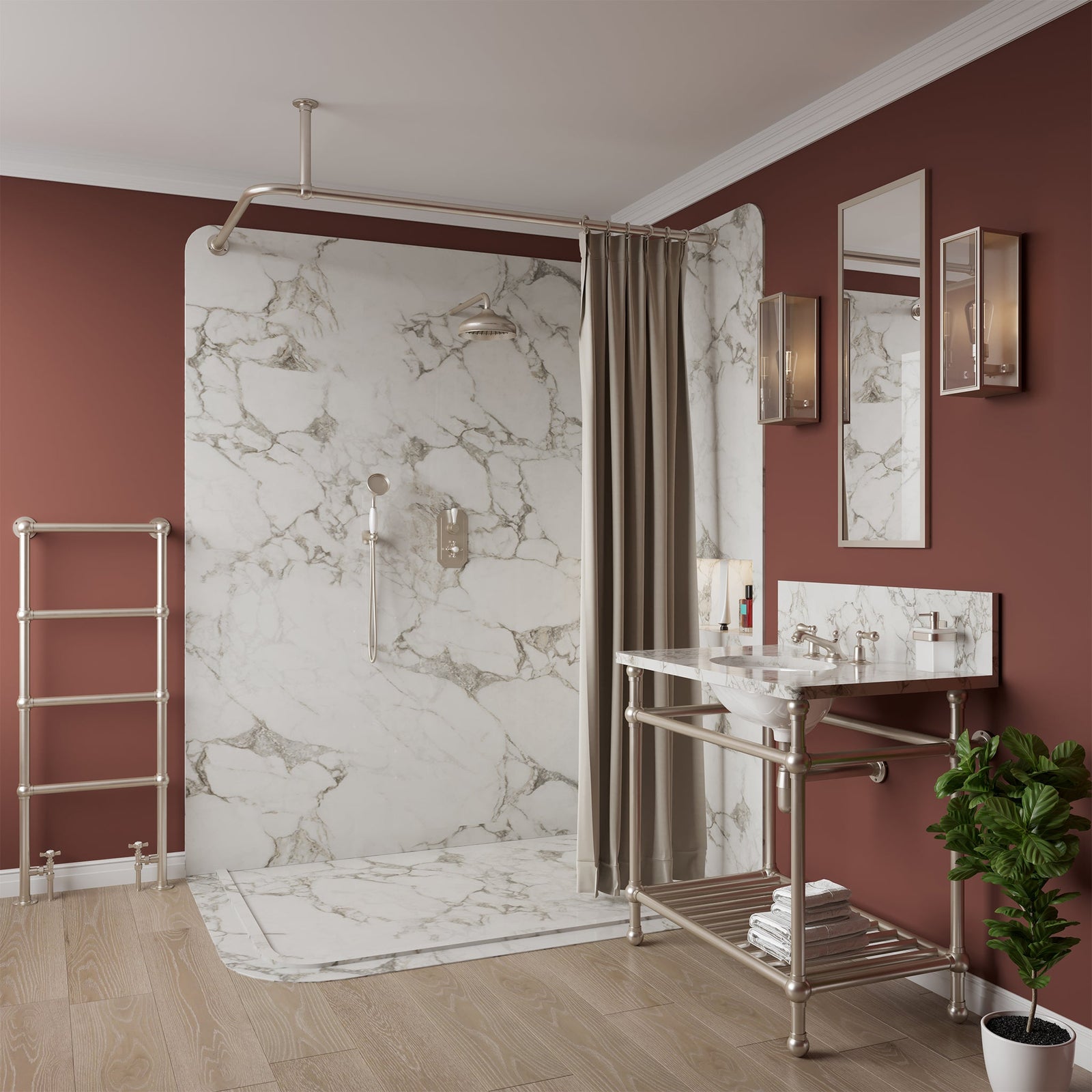 Claremont Shower Curtain Rail - Rutland London (UAE)