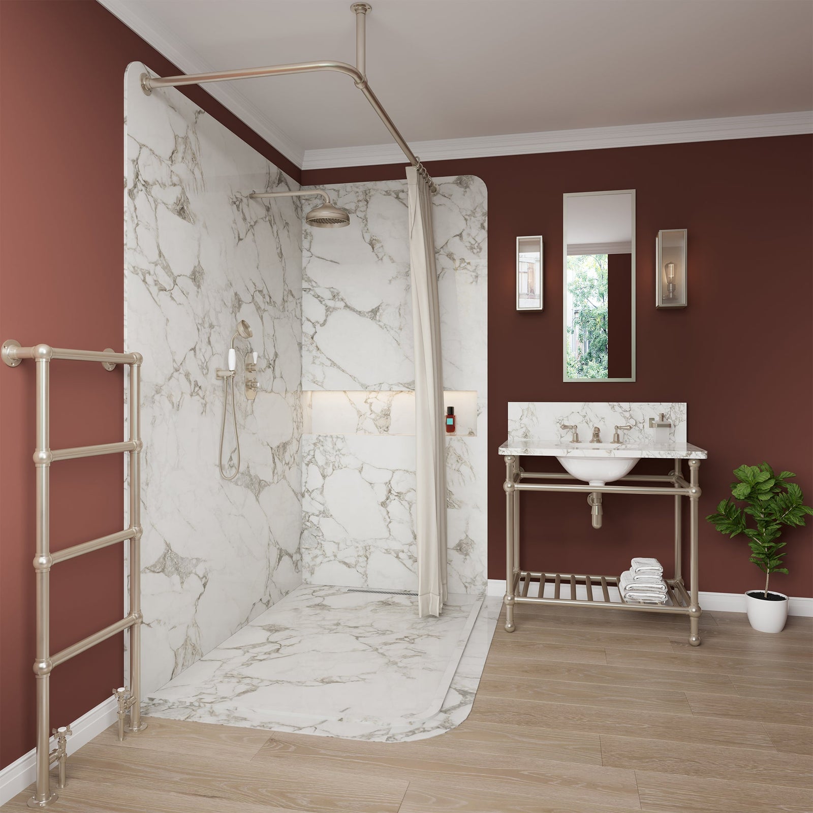 Claremont Shower Curtain Rail - Rutland London (UAE)