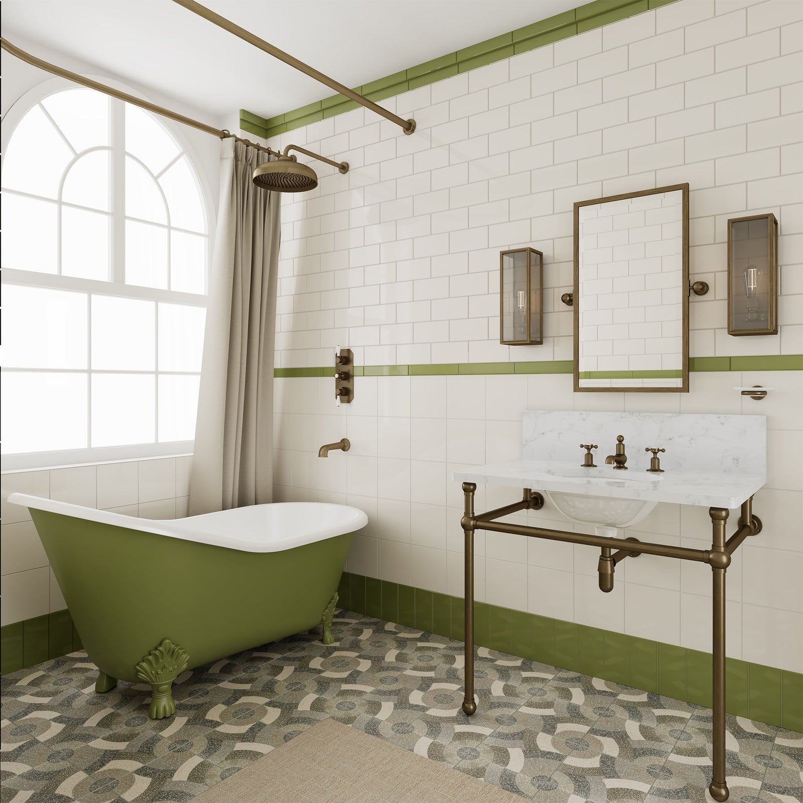 Pembroke Shower Curtain Rail - Rutland London (UAE)