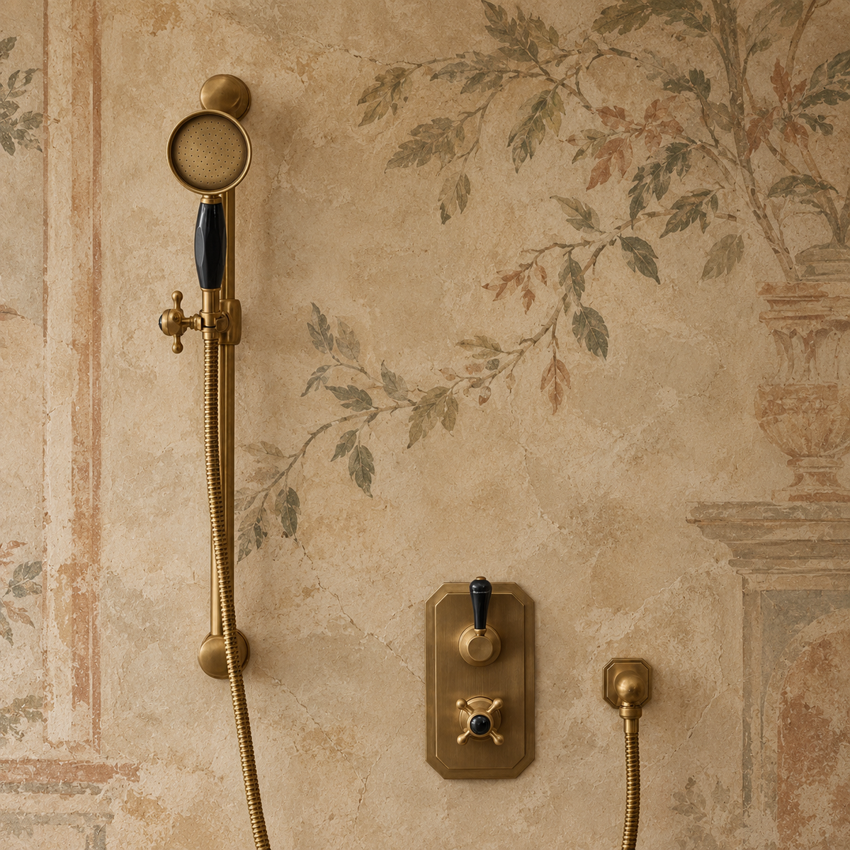 Highbury Black Ceramic Lever & Cleaver Concealed Shower Set - Rutland London (UAE)