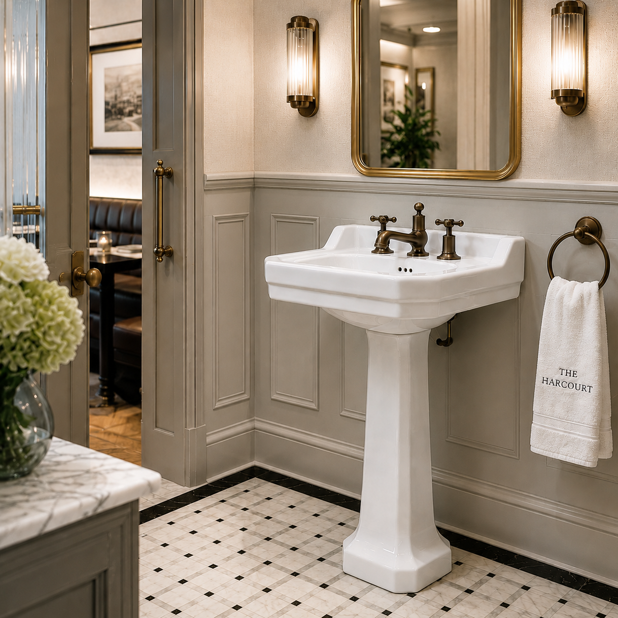 Lancer White Basin & Pedestal (3 Tap Hole) - Rutland London (UAE)