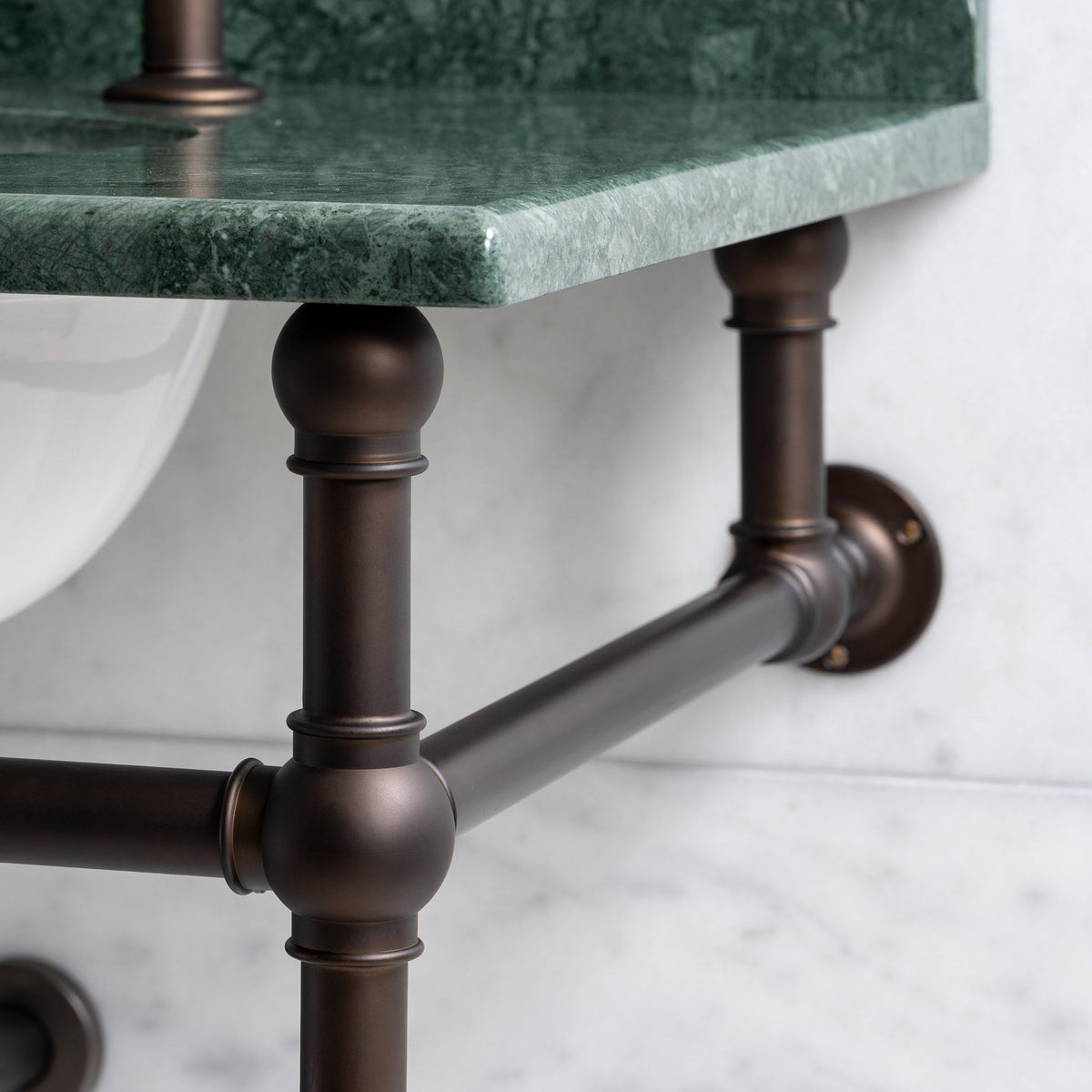 Reliance Double Vanity Suite (Inc. Marble Top, Upstand & Basins) - Rutland London (UAE)