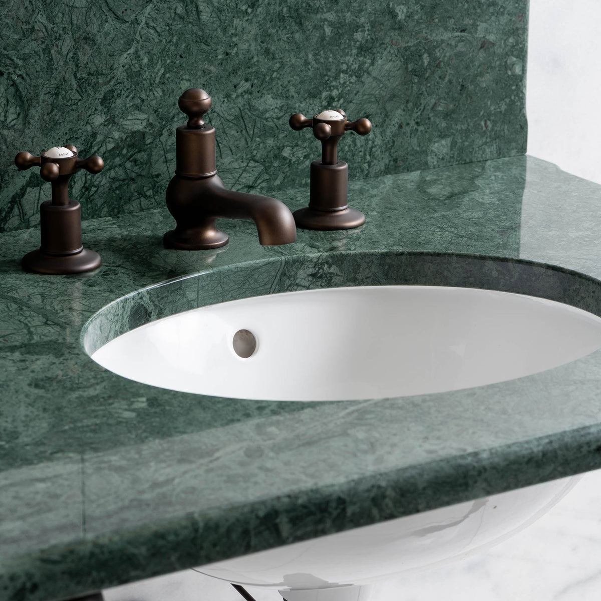 Reliance Double Vanity Suite (Inc. Marble Top, Upstand & Basins) - Rutland London (UAE)