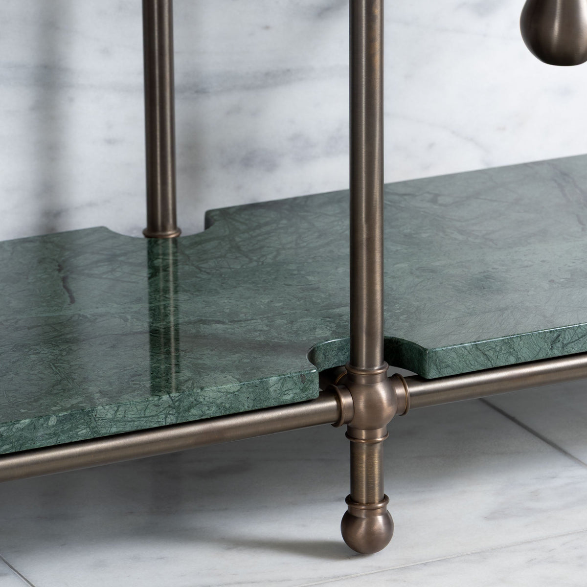 Nevern Double Vanity Suite (Inc. Marble Top, Upstand, Shelf & Basins) - Rutland London (UAE)