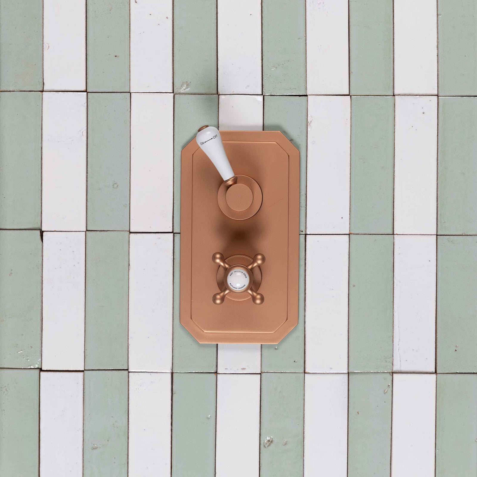 Fleet 1 Outlet White Ceramic Lever Concealed Shower Valve - Rutland London (UAE)