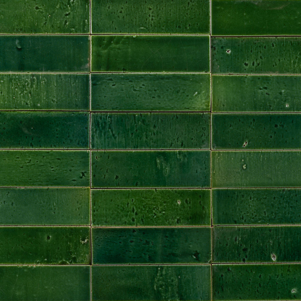 Fenner Green Zellige Style Handmade Artisan Wall &amp; Floor Tiles - Rutland London
