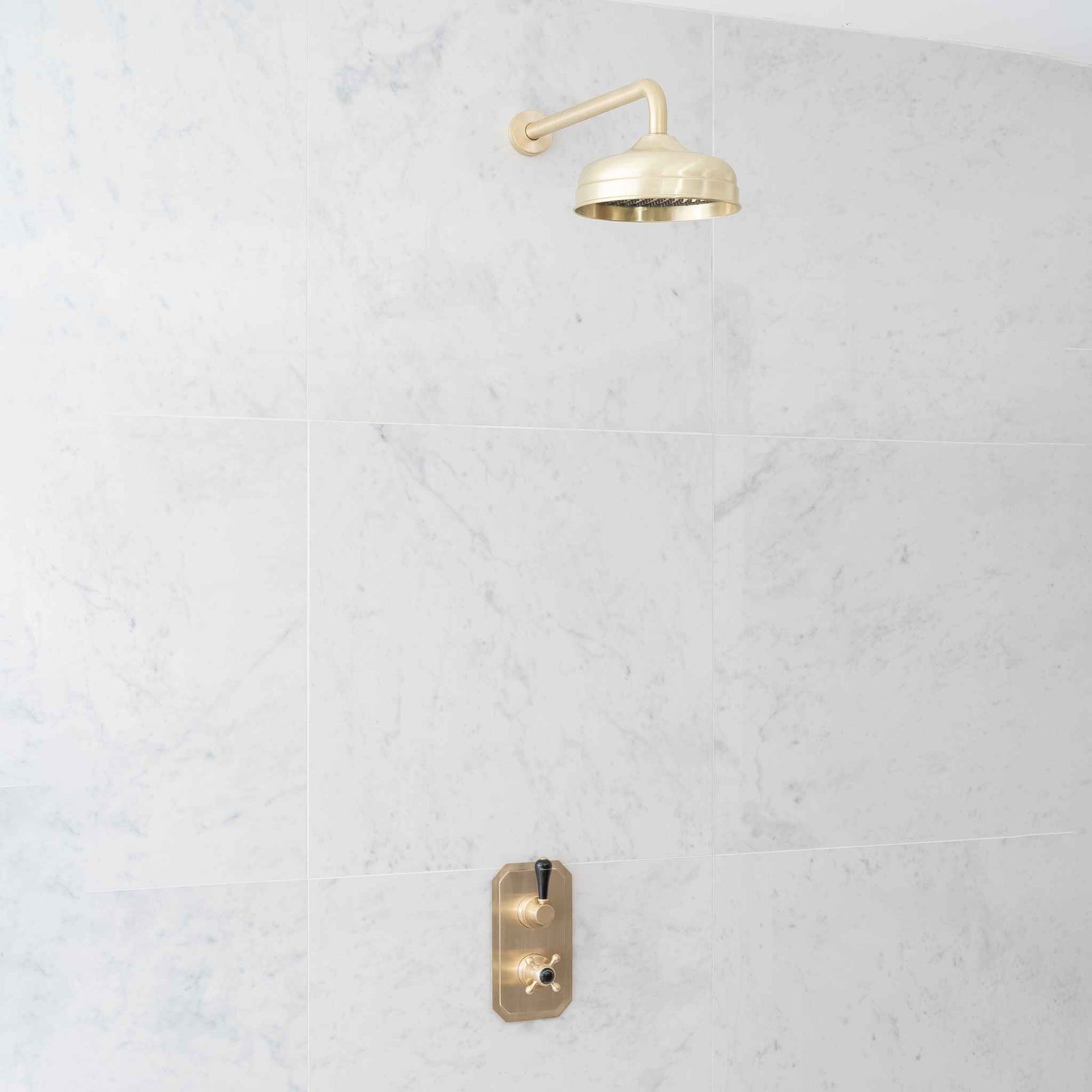 Egerton Black Ceramic Lever Concealed Shower Set - Rutland London (UAE)