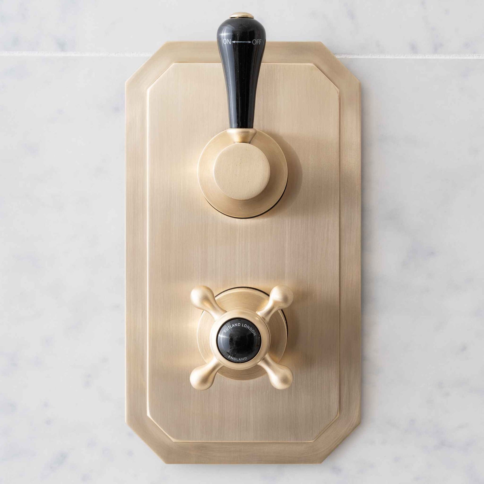 Grafton 2 Outlet Black Ceramic Lever Concealed Shower Valve - Rutland London (UAE)