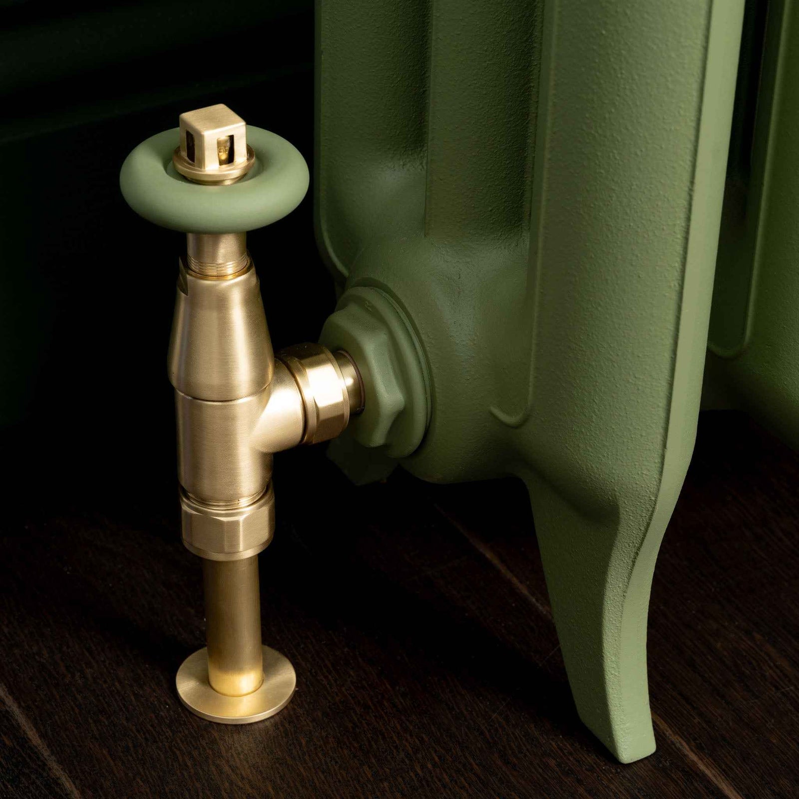 Highgrove Coloured Handwheel Angled Thermostatic Radiator Valves - Rutland London (UAE)