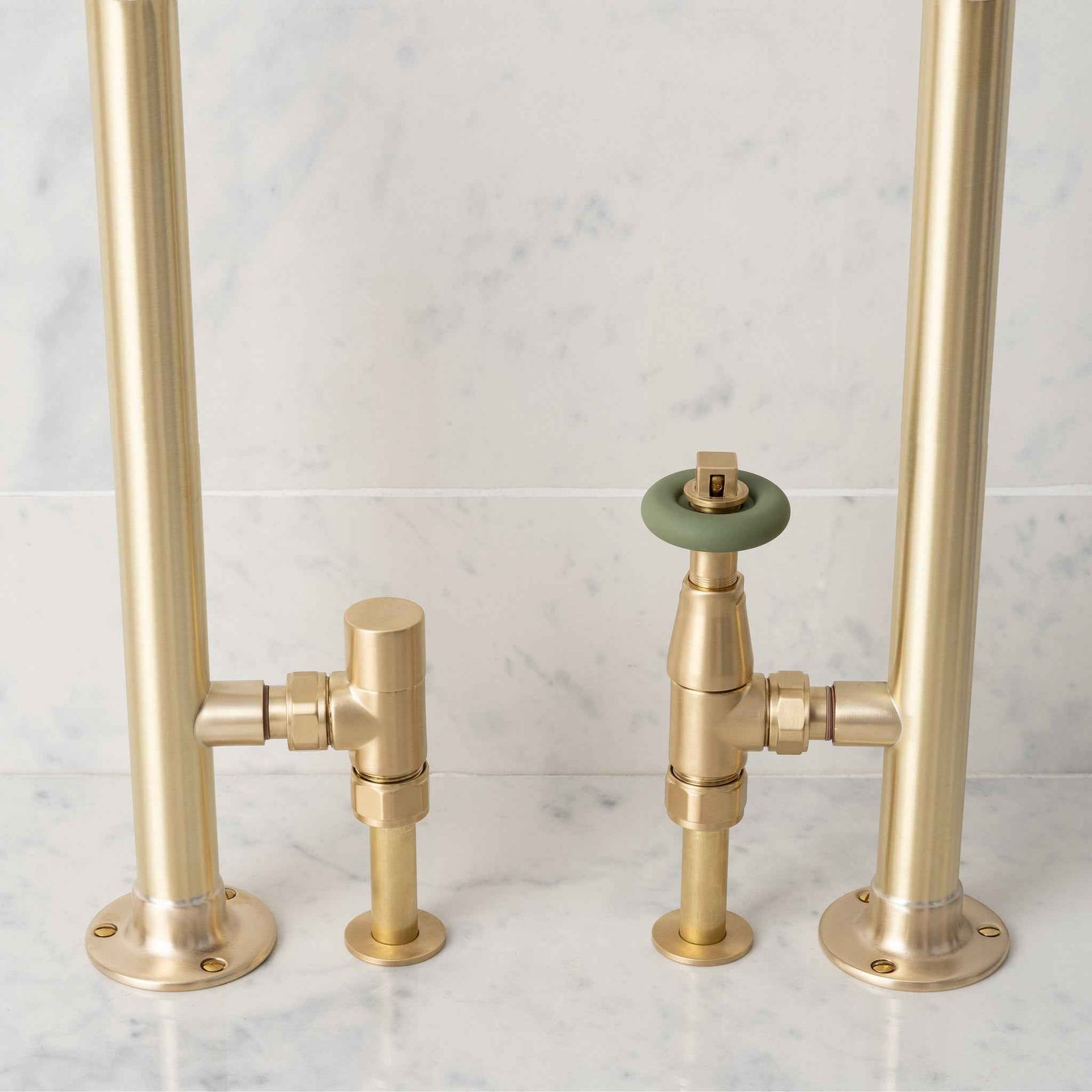 Highgrove Coloured Handwheel Angled Thermostatic Radiator Valves - Rutland London (UAE)