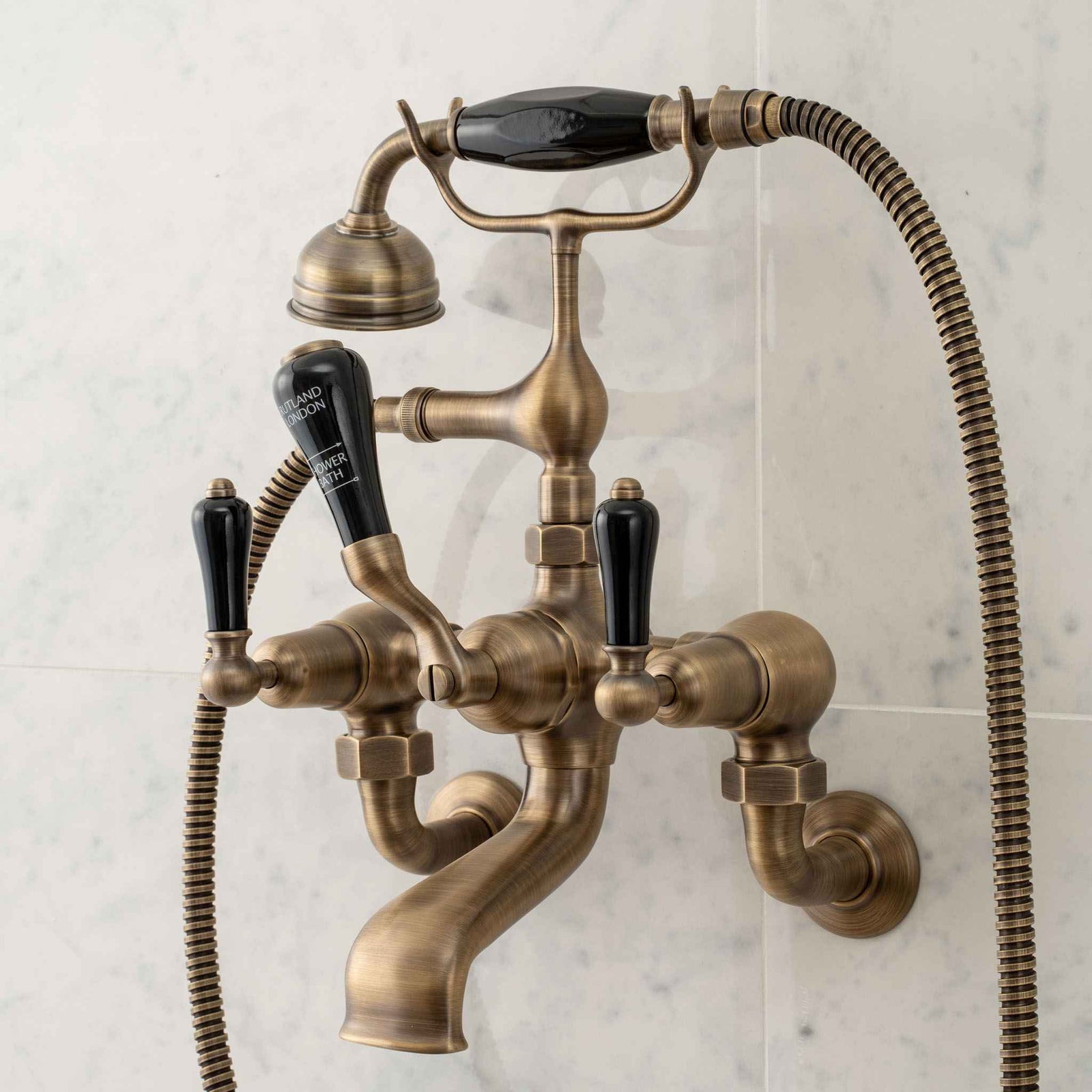 Kemble Black Ceramic Lever Bath & Shower Mixer - Rutland London (UAE)