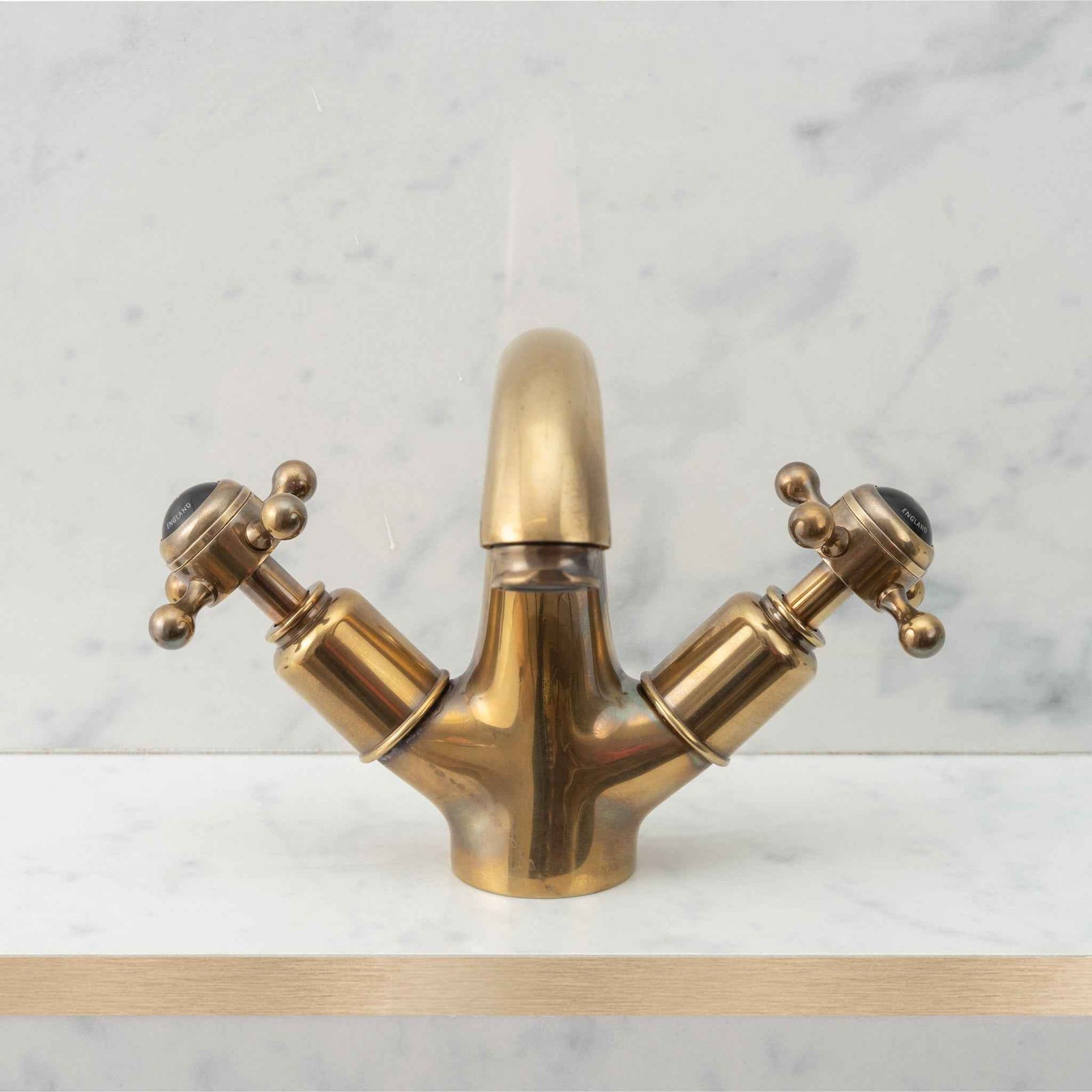 Hanover Black Ceramic Crosshead High Neck Basin Mono Mixer - Rutland London (UAE)