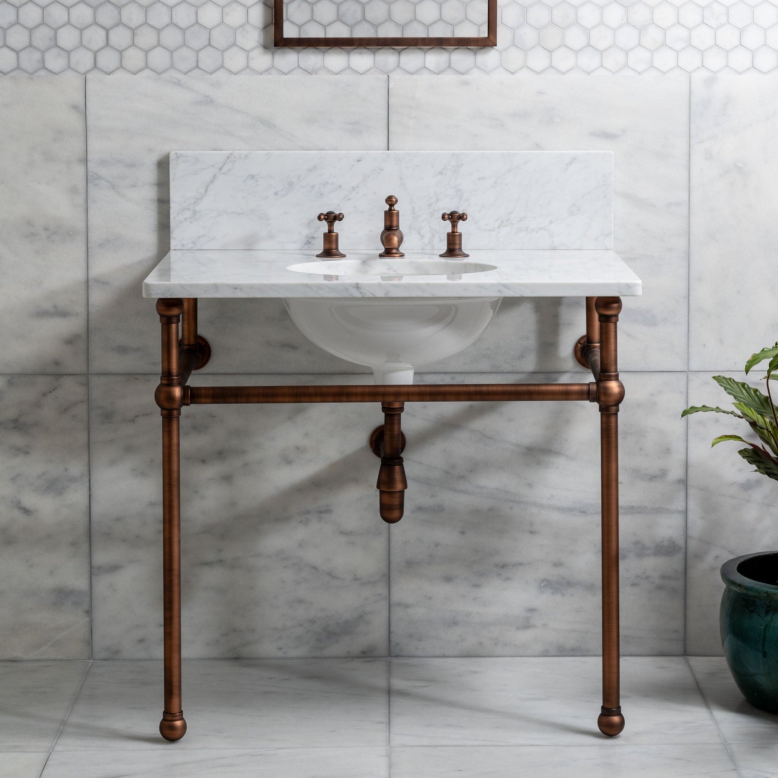 Bloomsbury Single Vanity Suite (Inc. Marble Top, Upstand & Basin) - Rutland London (UAE)