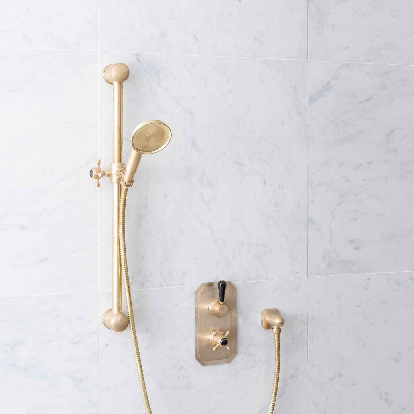 Highbury Black Ceramic Lever & Lanark Concealed Shower Set - Rutland London (UAE)