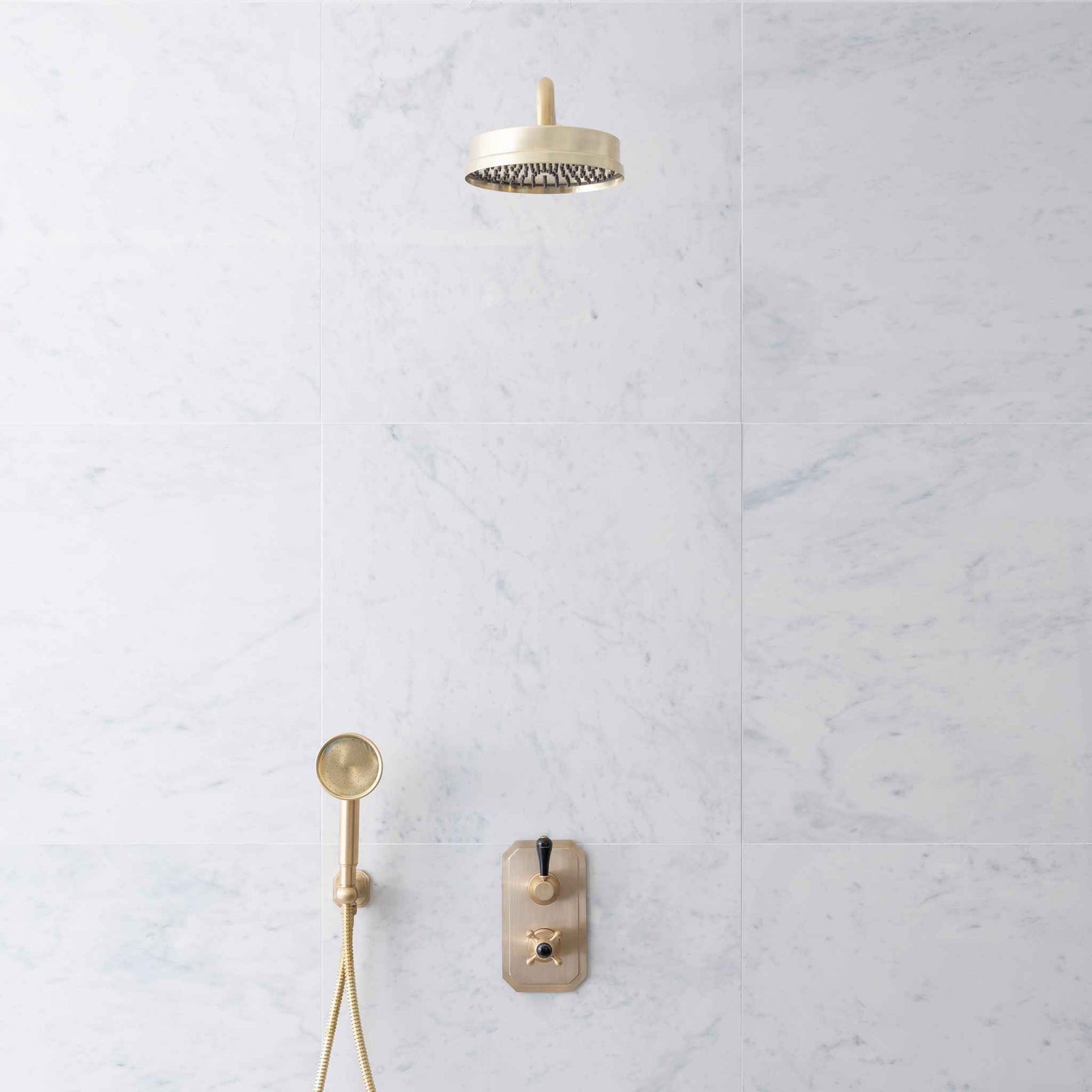 Wellington Black Ceramic Lever & Lanark Concealed Shower Set - Rutland London (UAE)