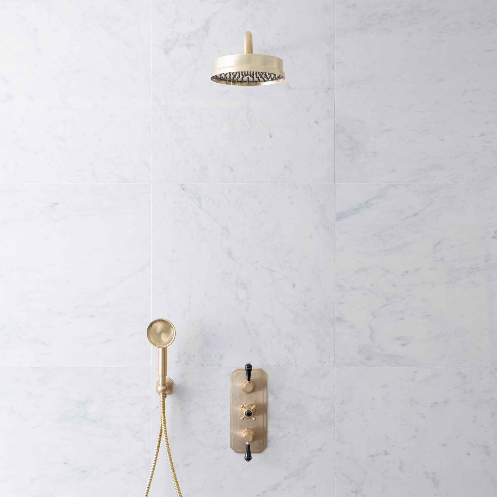 Thornton Black Ceramic Lever & Lanark Concealed Shower Set - Rutland London (UAE)