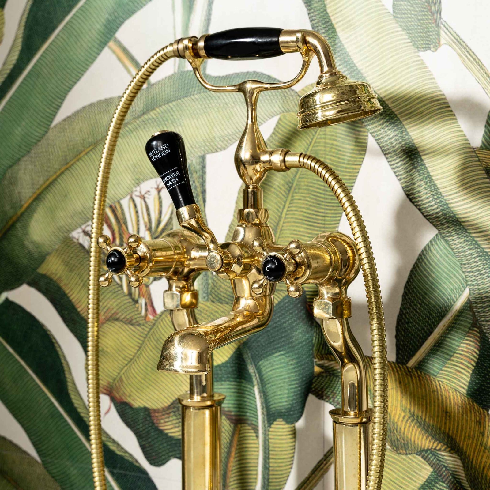 Chartwell Black Ceramic Crosshead Bath & Shower Mixer - Rutland London (UAE)