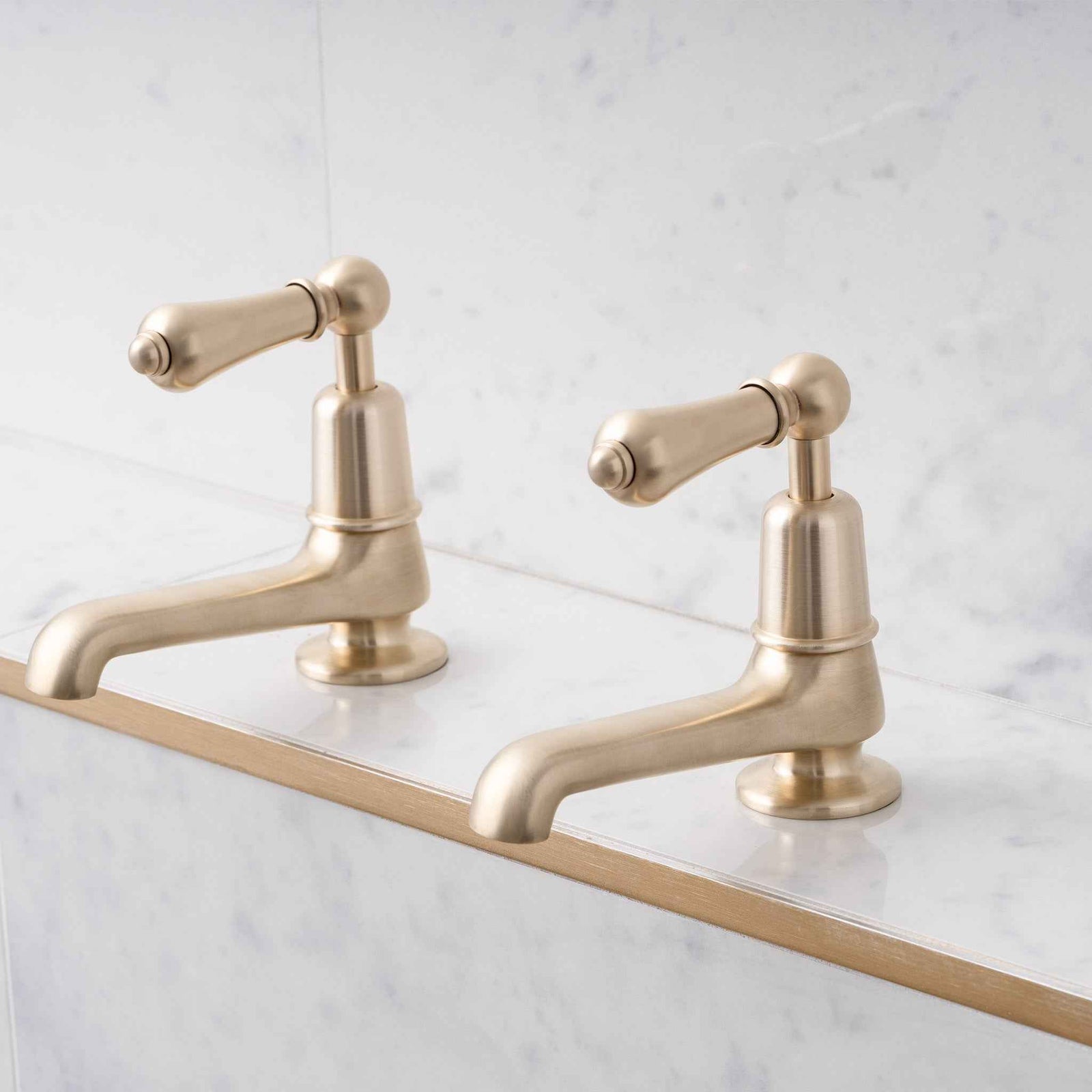 Tavistock Long Nose Metal Lever Basin Pillar Taps - Rutland London (UAE)