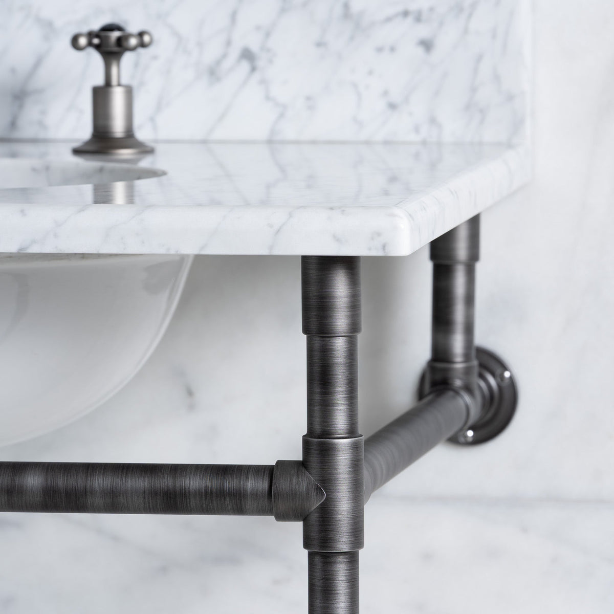 Thornhill Double Vanity Suite (Inc. Marble Top, Upstand & Basins) - Rutland London (UAE)