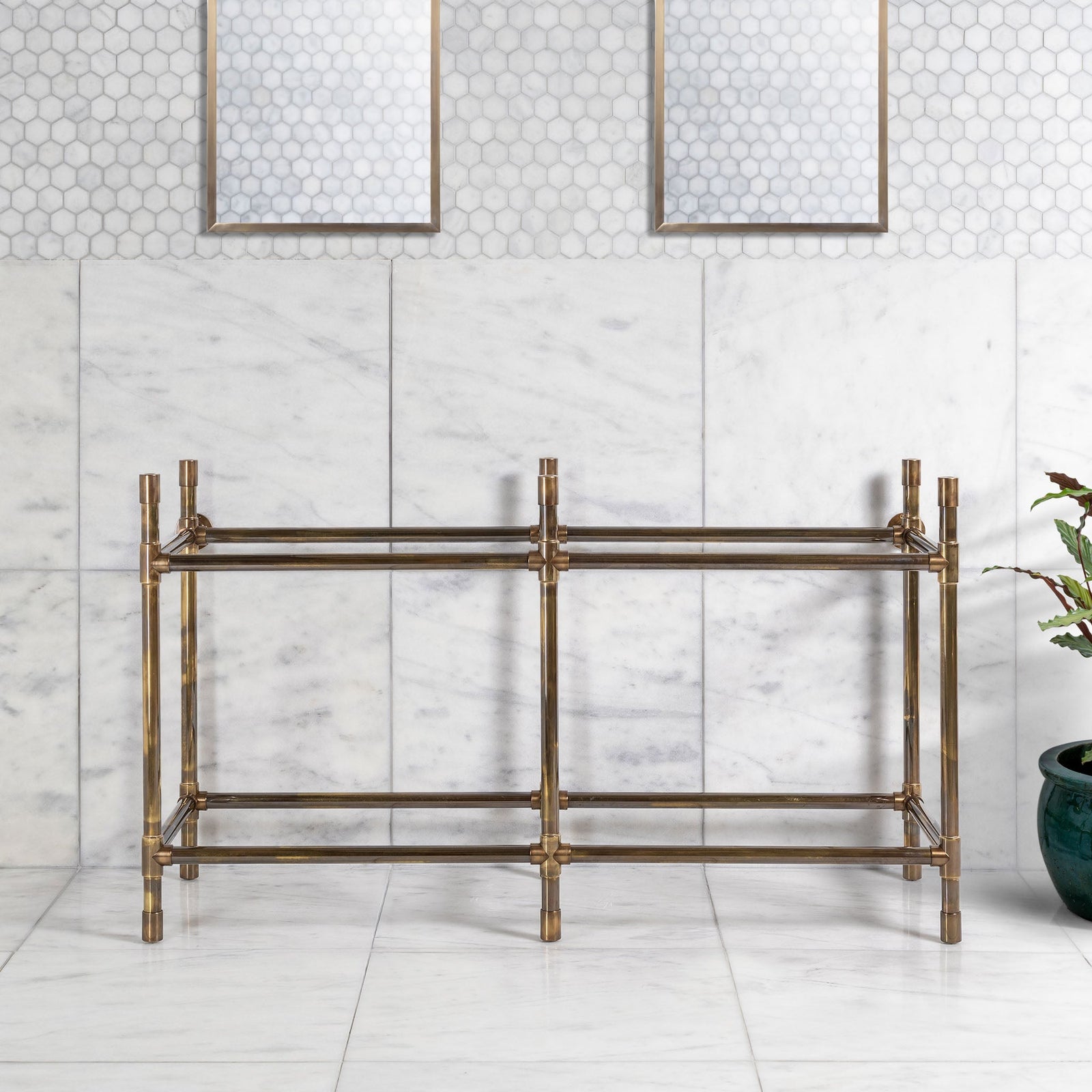 Camden Double Vanity Stand (Stand Only - No Top, Upstand or Basins) - Rutland London (UAE)