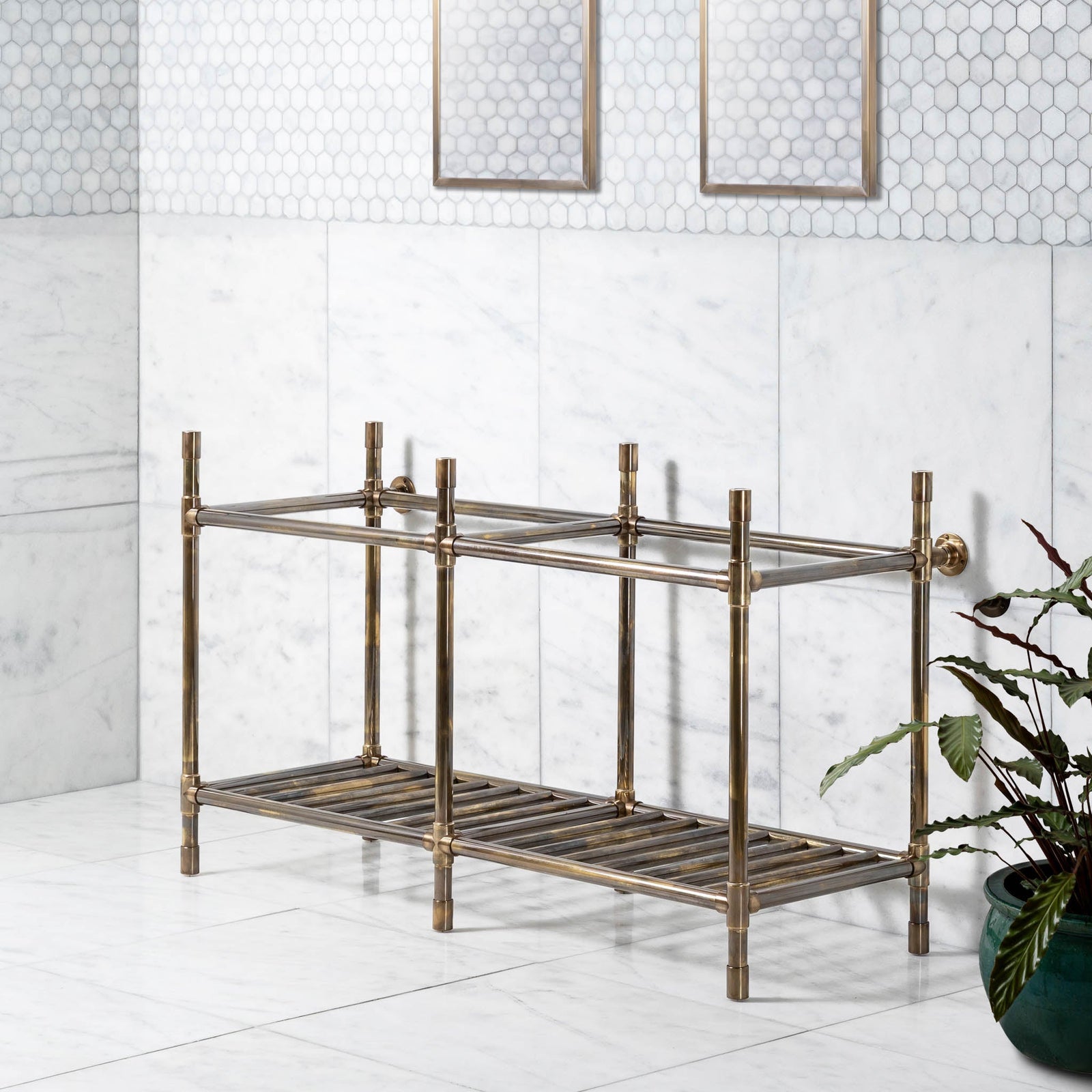 Trinity Double Vanity Stand (Stand Only - No Top, Upstand or Basins) - Rutland London (UAE)