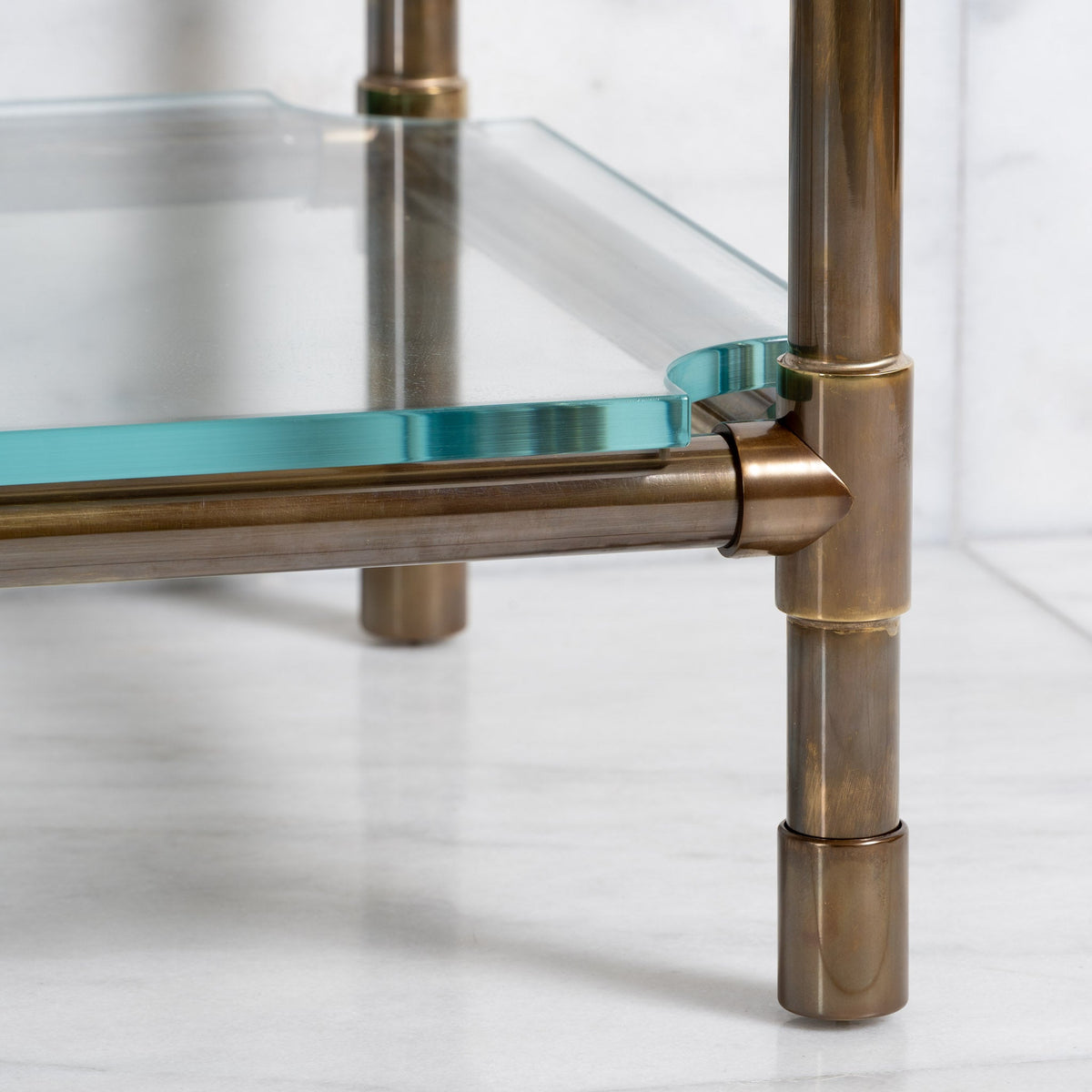 Orchard Double Vanity Suite (Inc. Marble Top, Upstand, Glass Shelf & Basins) - Rutland London (UAE)