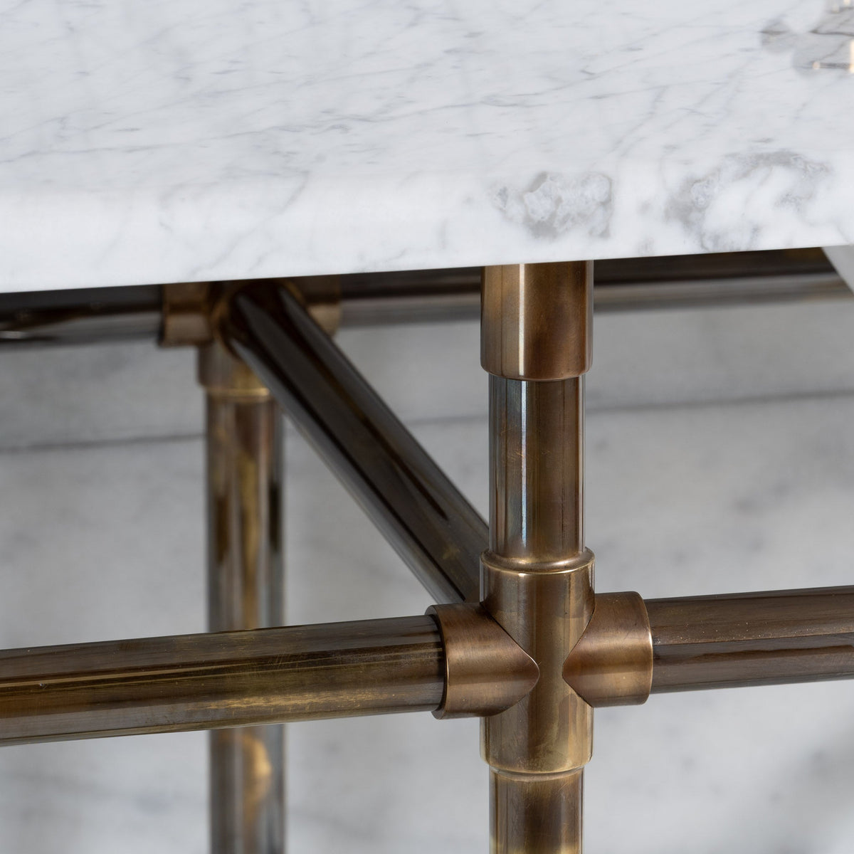 Orchard Double Vanity Suite (Inc. Marble Top, Upstand, Glass Shelf & Basins) - Rutland London (UAE)