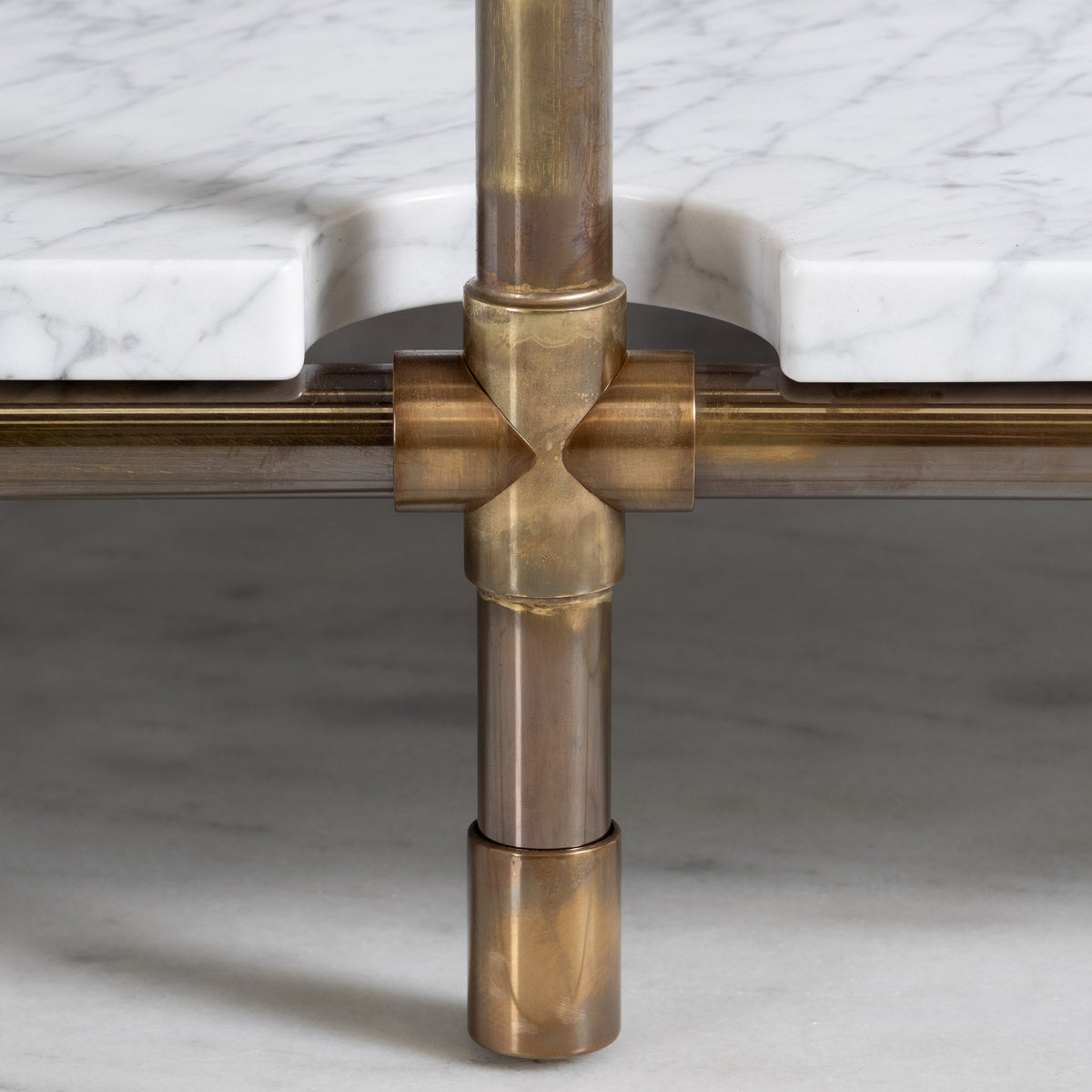 Franklin Double Vanity Suite (Inc. Marble Top, Upstand, Shelf & Basins) - Rutland London (UAE)