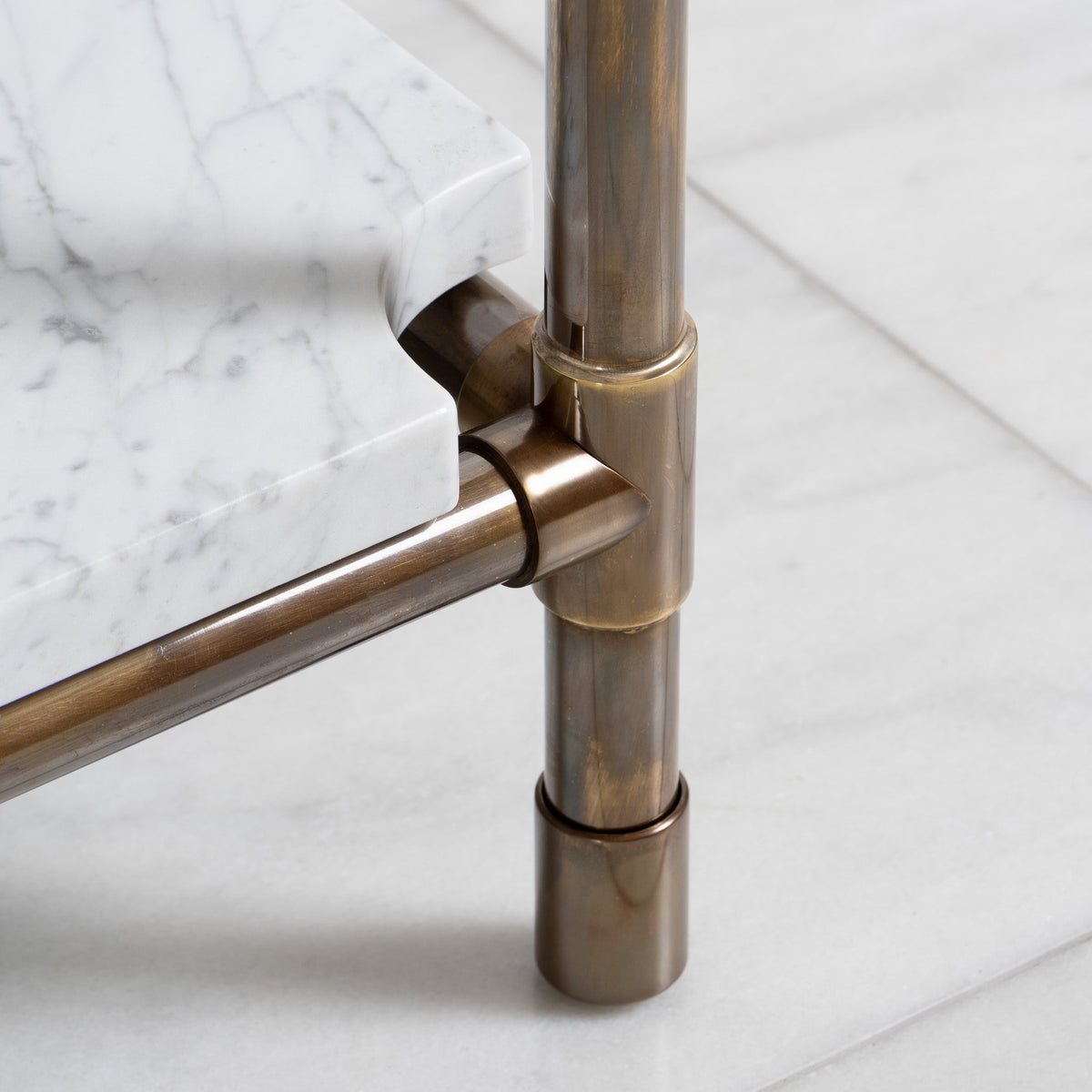 Franklin Double Vanity Suite (Inc. Marble Top, Upstand, Shelf & Basins) - Rutland London (UAE)