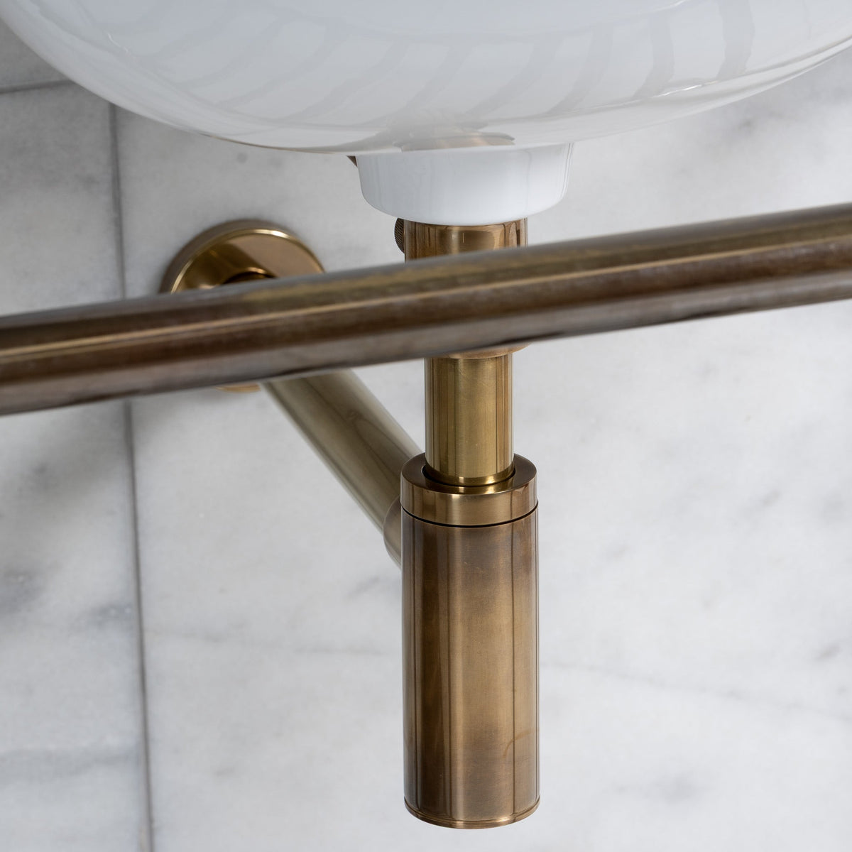 Trinity Double Vanity Suite (Inc. Marble Top, Upstand, Brass Rack & Basins) - Rutland London (UAE)